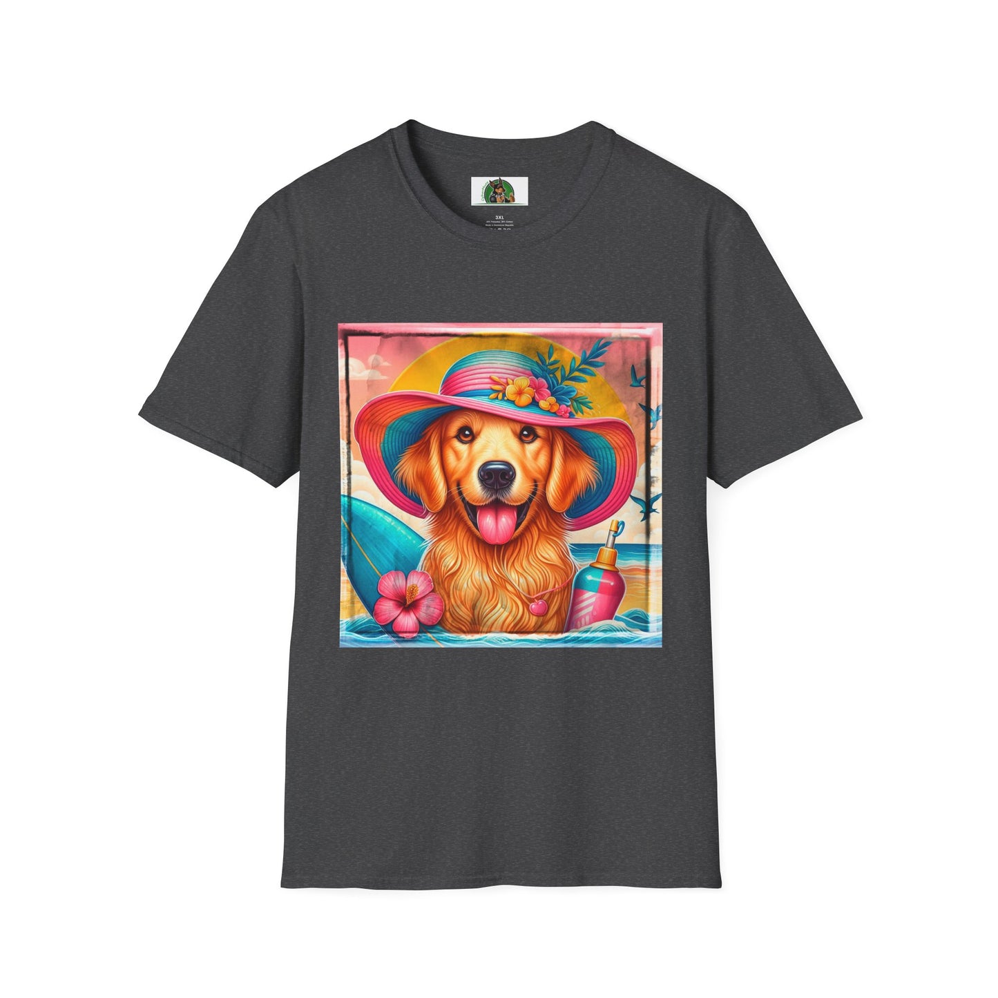 Golden Retriever T-Shirt Printify XS Dark Heather 