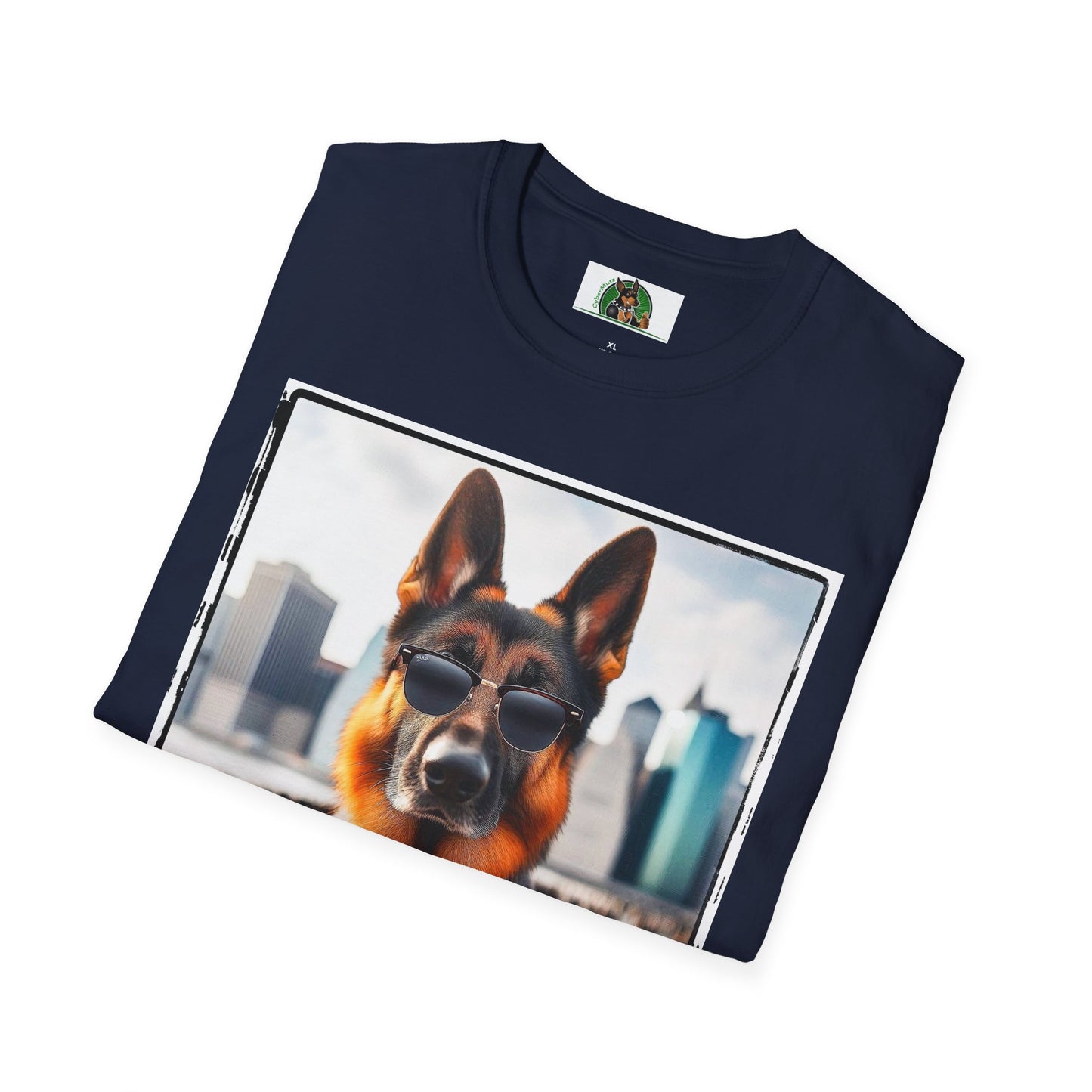 German Shepherd suit and tie shirt T-Shirt Printify