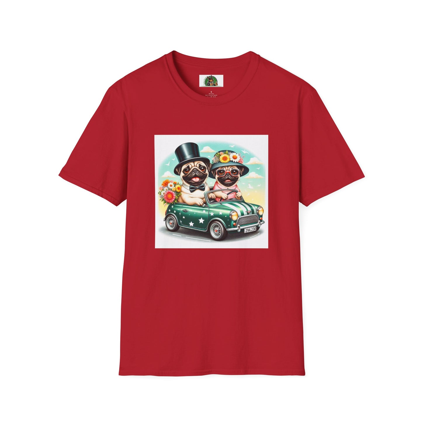 Wacky Pugs T-Shirt Printify S Cherry Red 