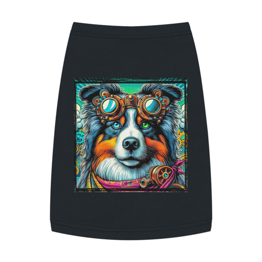 Pet Tank Top Australian Shepherd Pets Printify M Black 