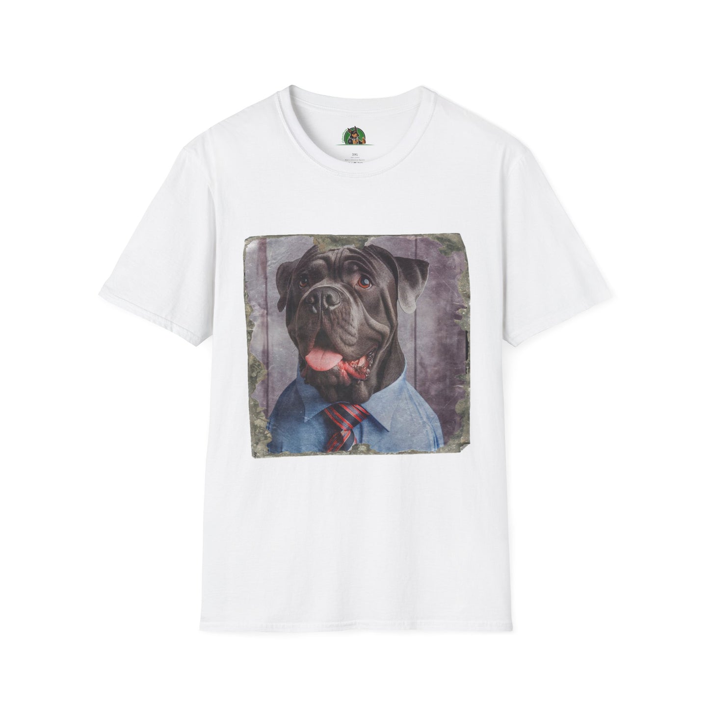 Cane Corso Wearing Suit And Tie TShirt T-Shirt Printify XS White