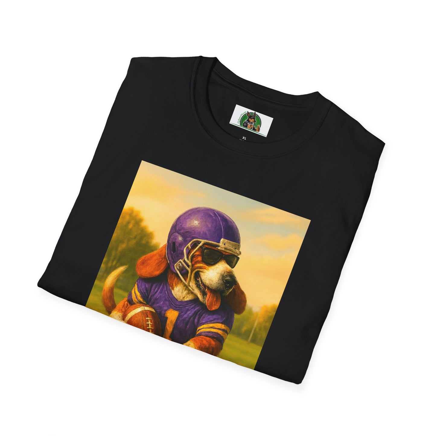 Sports Football Basset Hound T-Shirt T-Shirt Printify