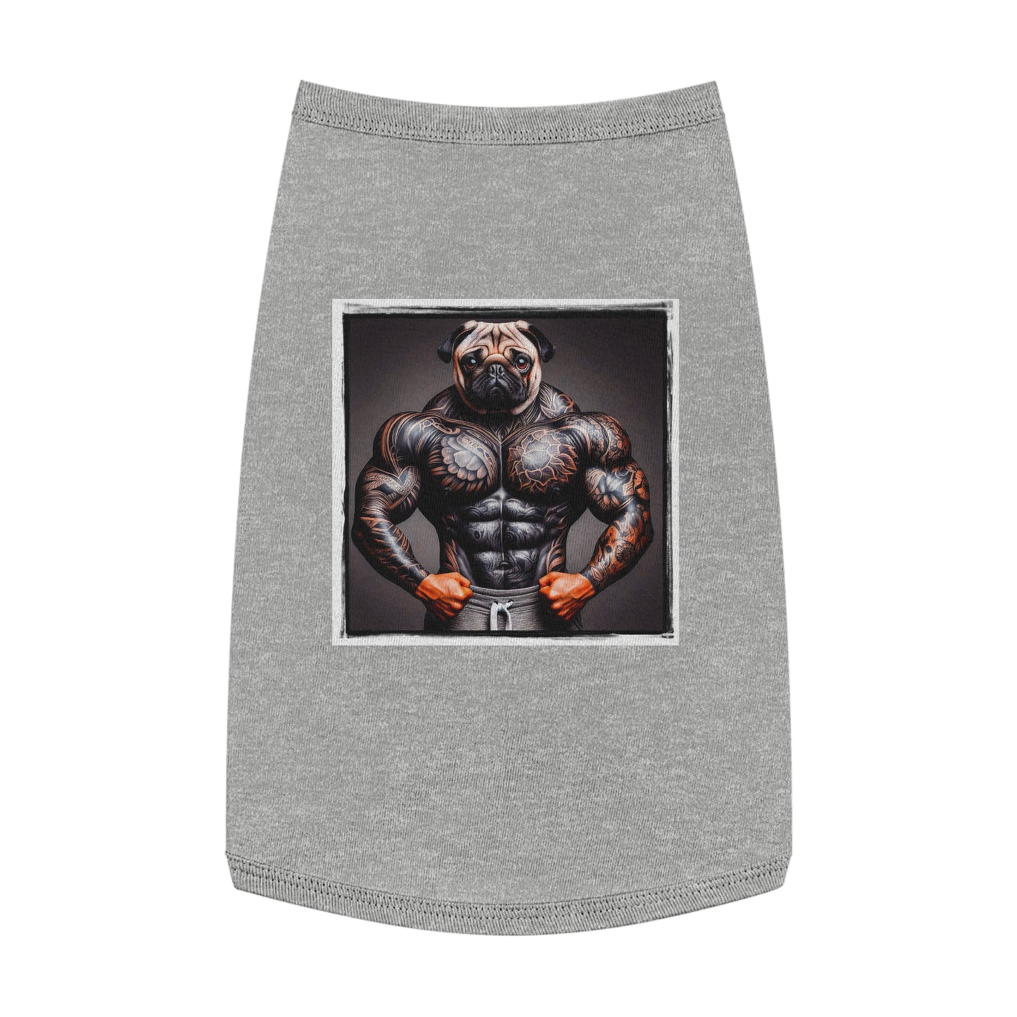 Pet Tank Top Pug Pets Printify L Heather 