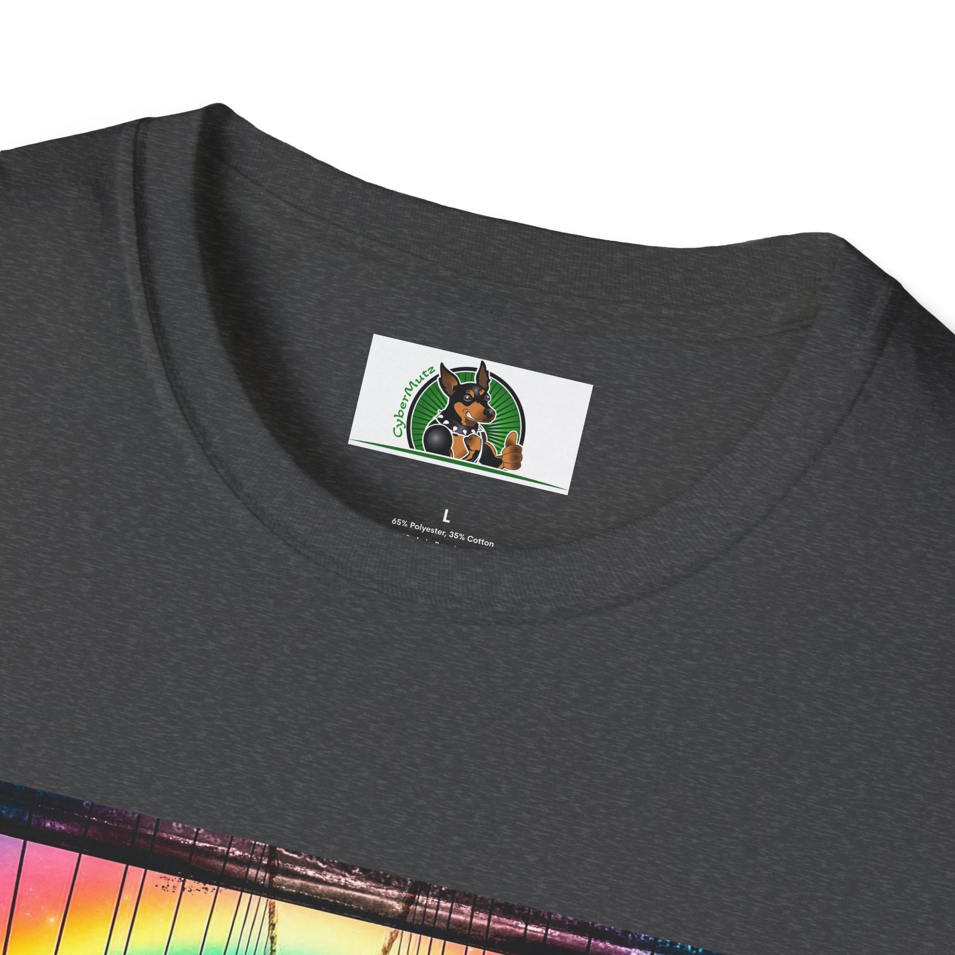 Australian Shepherd Bright Rainbow Bridge T-Shirt Printify