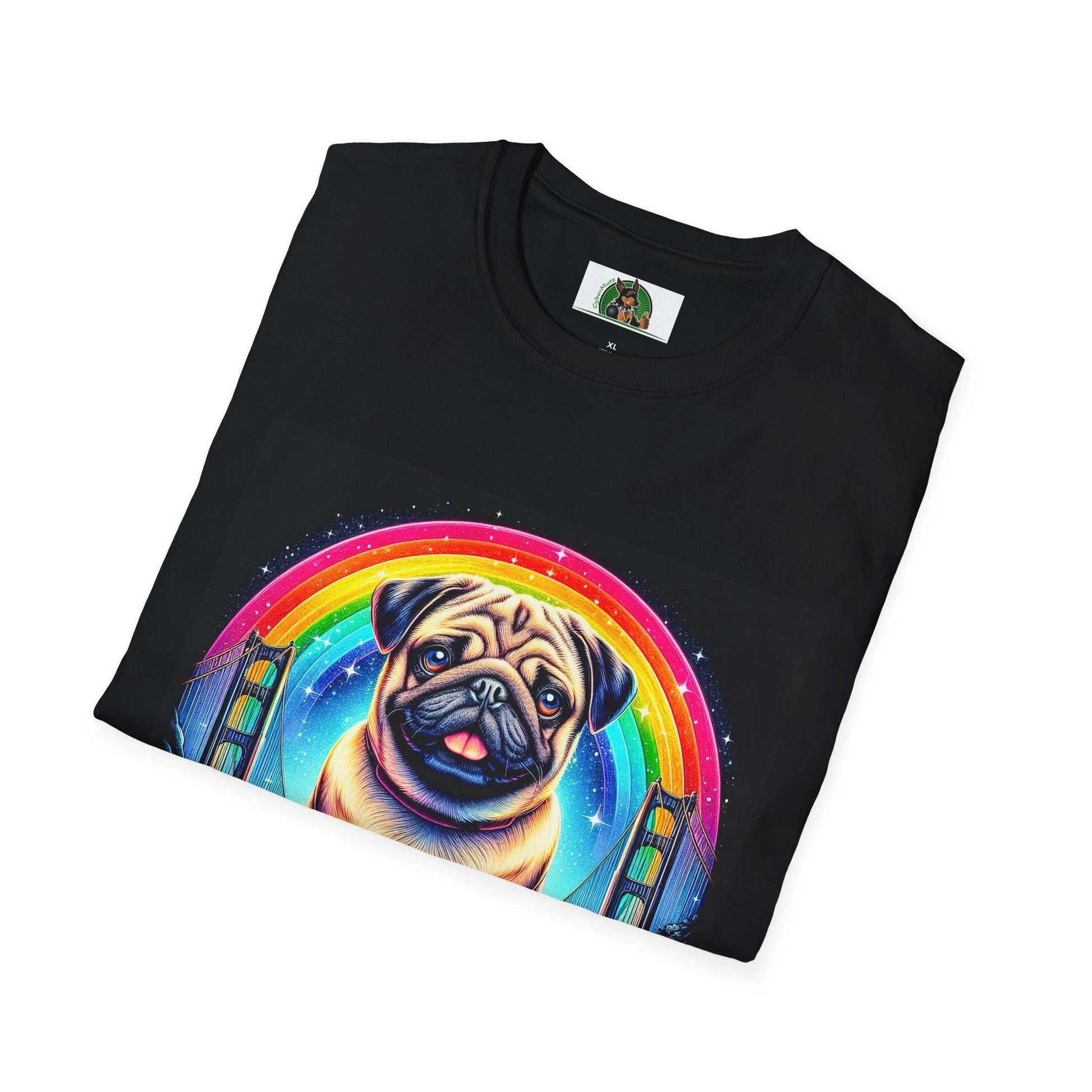 Pug Rainbow T-Shirt T-Shirt Printify