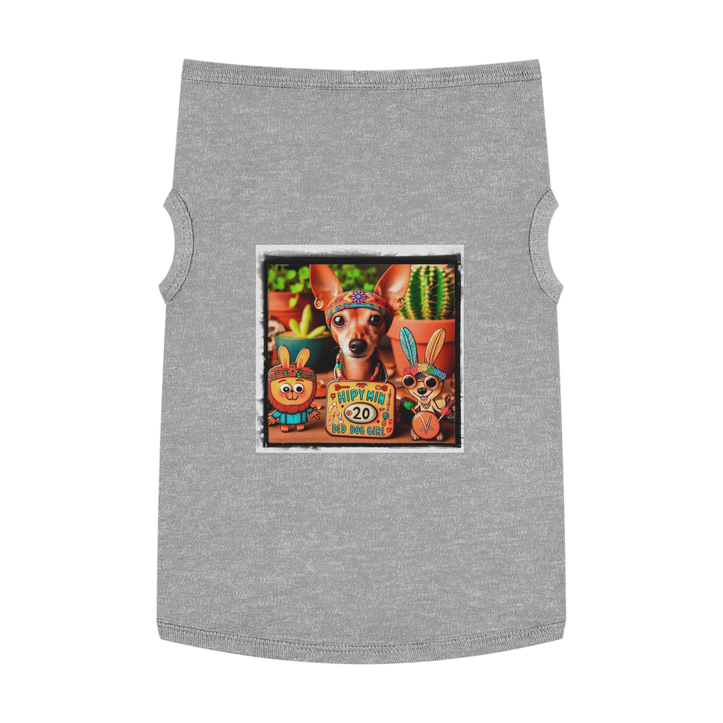 Dog Tank Top - Min Pin Tank Tops Pets Printify XL Heather 