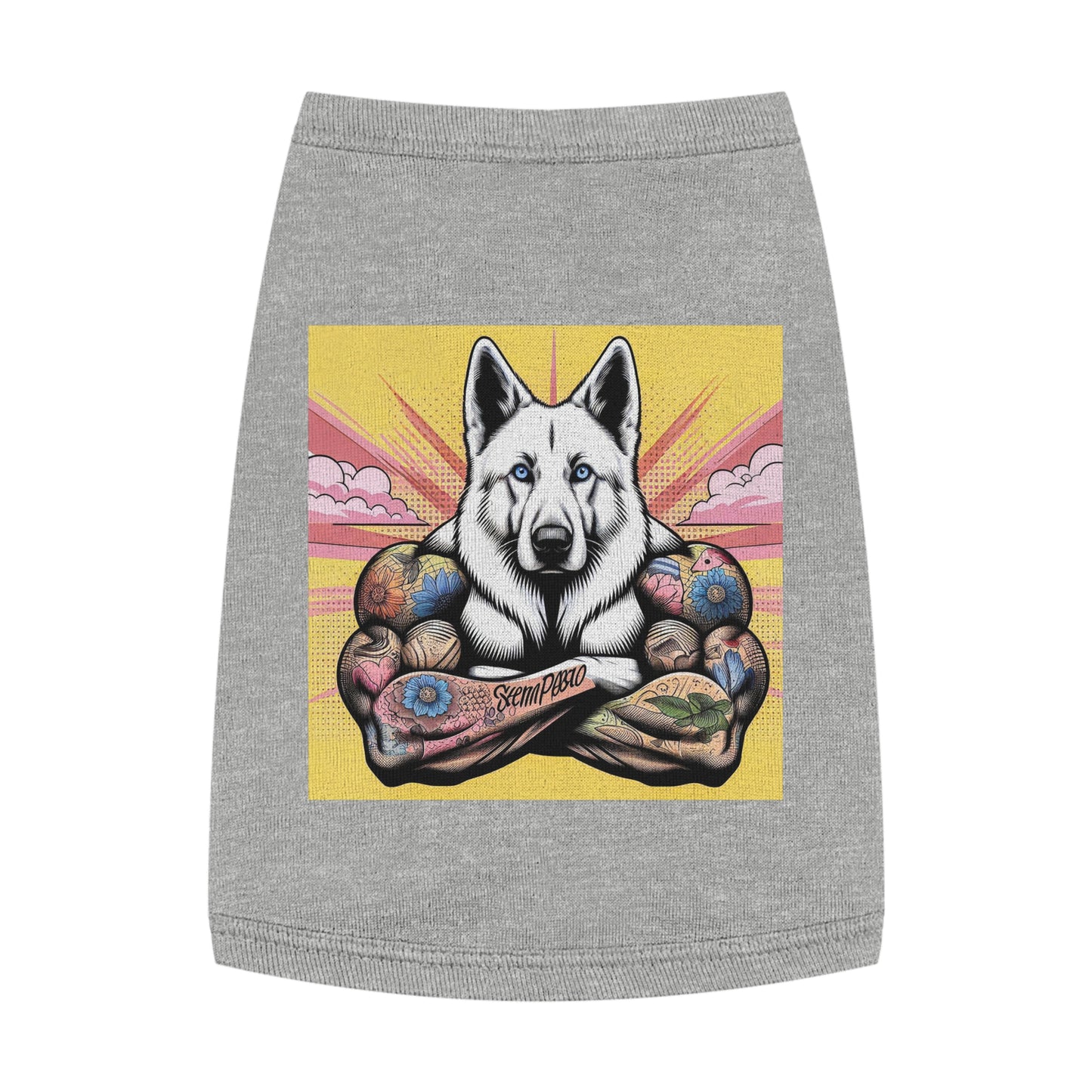 Pet Tank Top German Shepherd Pets Printify M Heather 