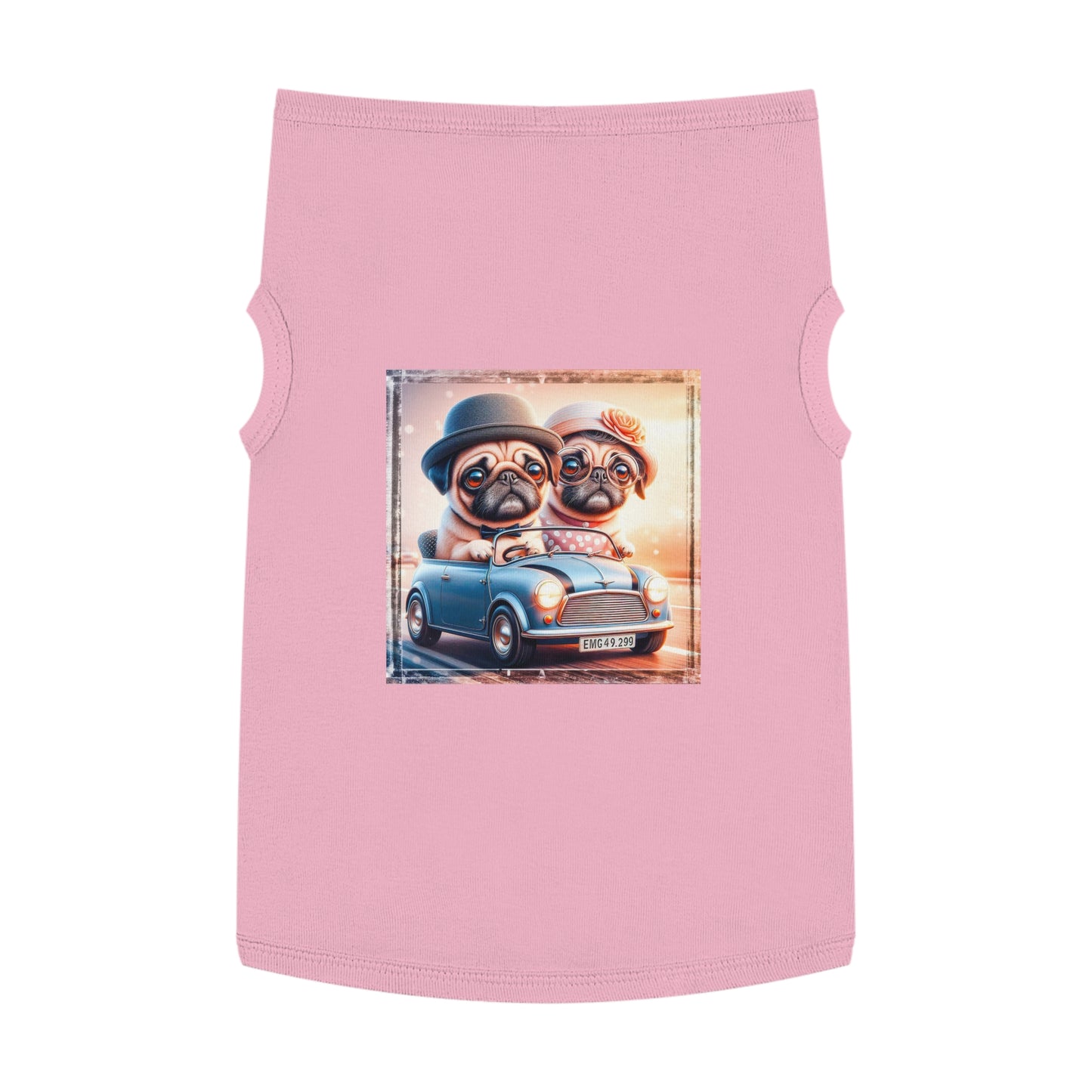 Wacky Pet Tank Top Pug Pets Printify XL Pink 