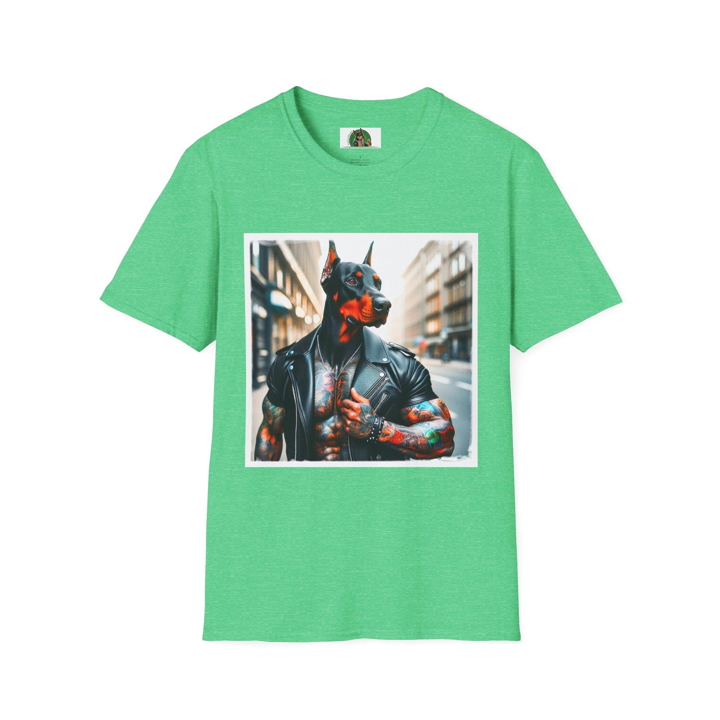 Doberman T-Shirt Printify S Heather Irish Green