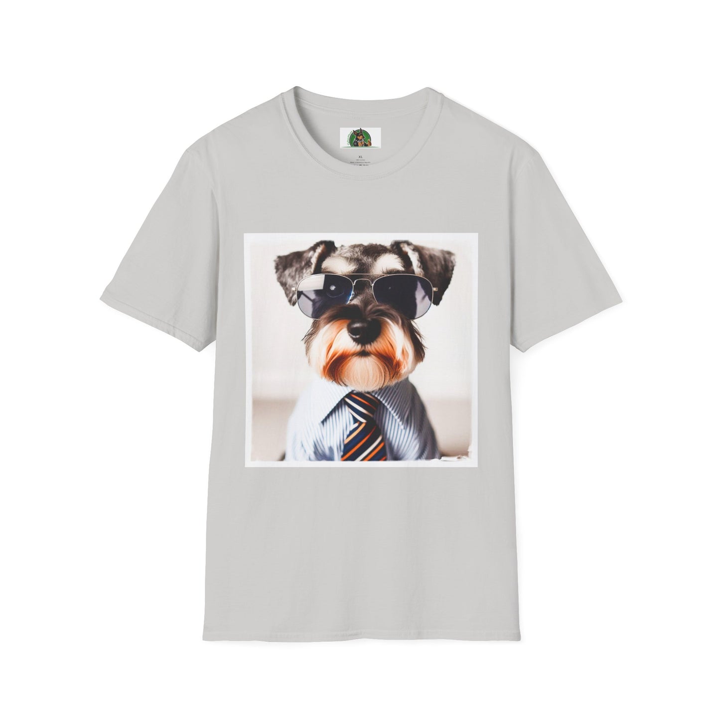 Schnauzer T-Shirt with Miniature Schnauzer Design T-Shirt Printify S Ice Grey 