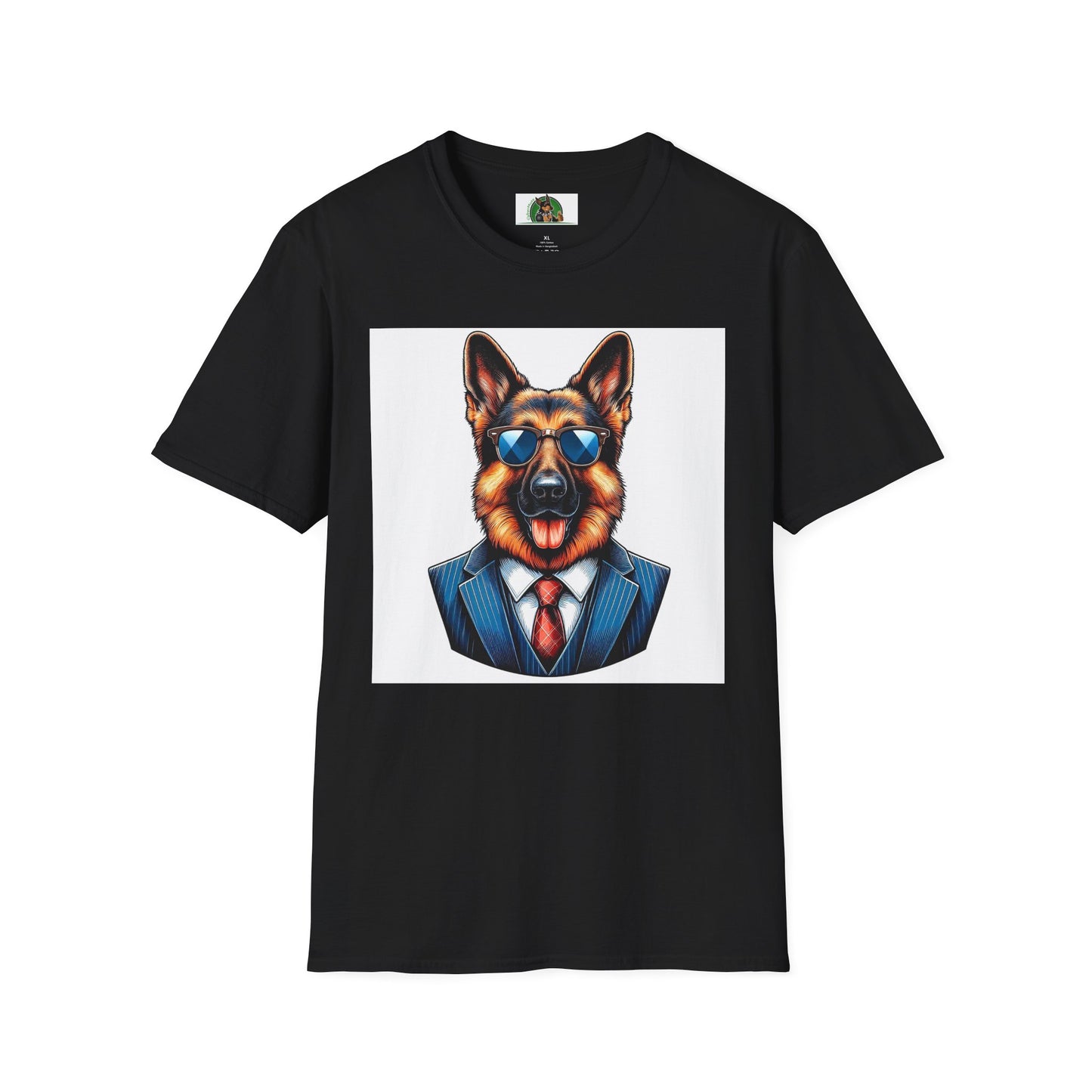 German Shepherd business suit shirt T-Shirt Printify Black S