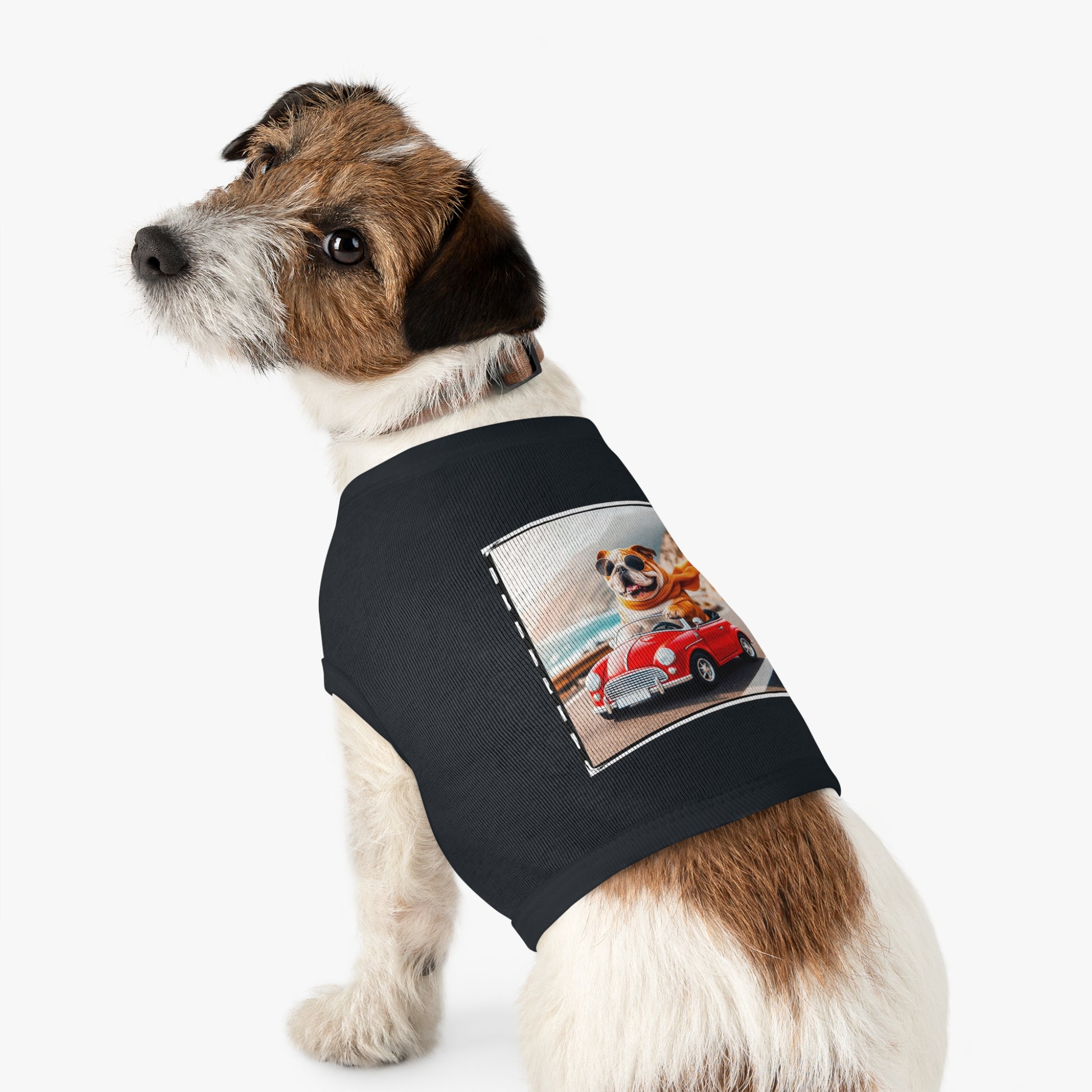 Wacky Pet Tank Top Bulldog fun in the sun t shirt Pets Printify