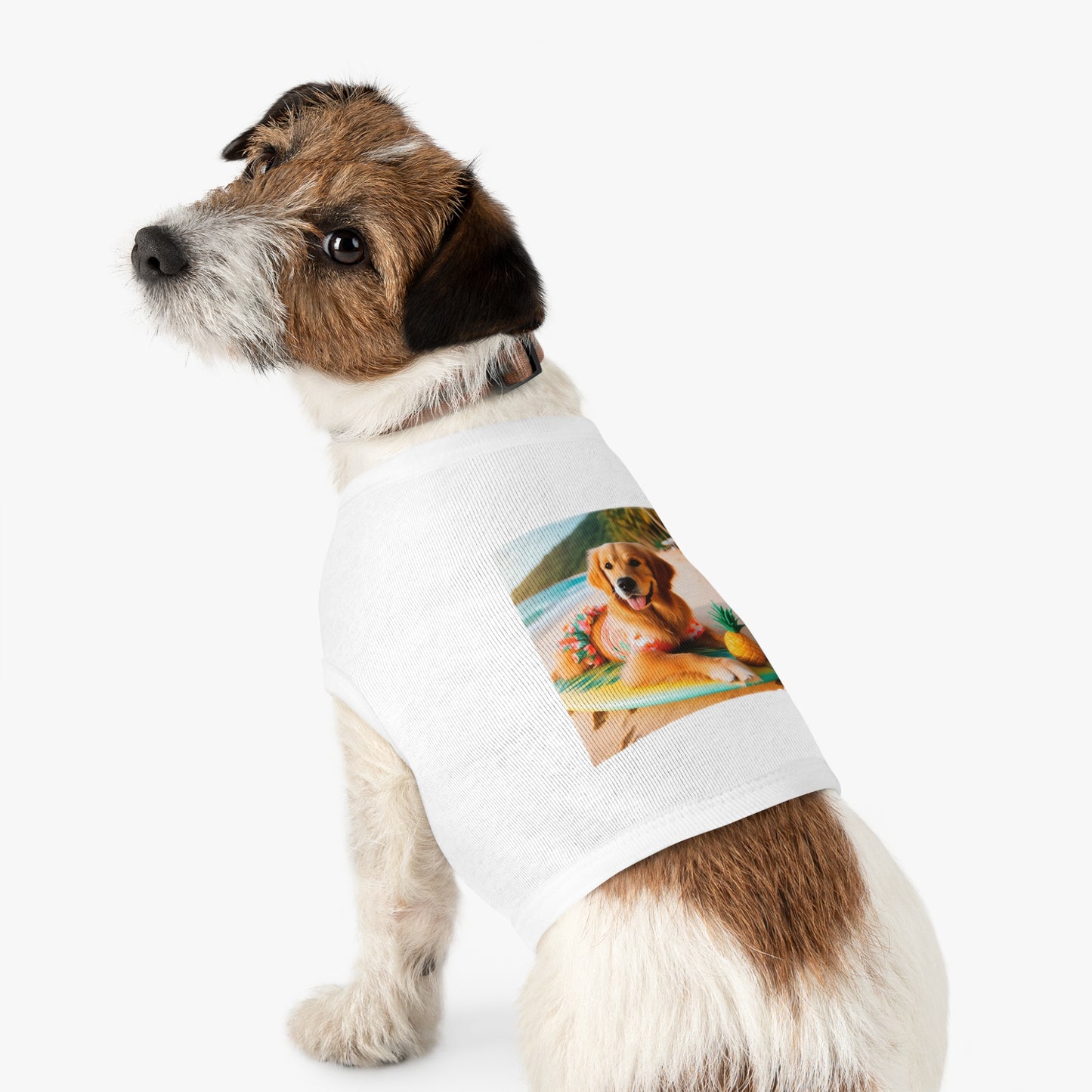 Golden Retriever pet tank top Pets Printify   