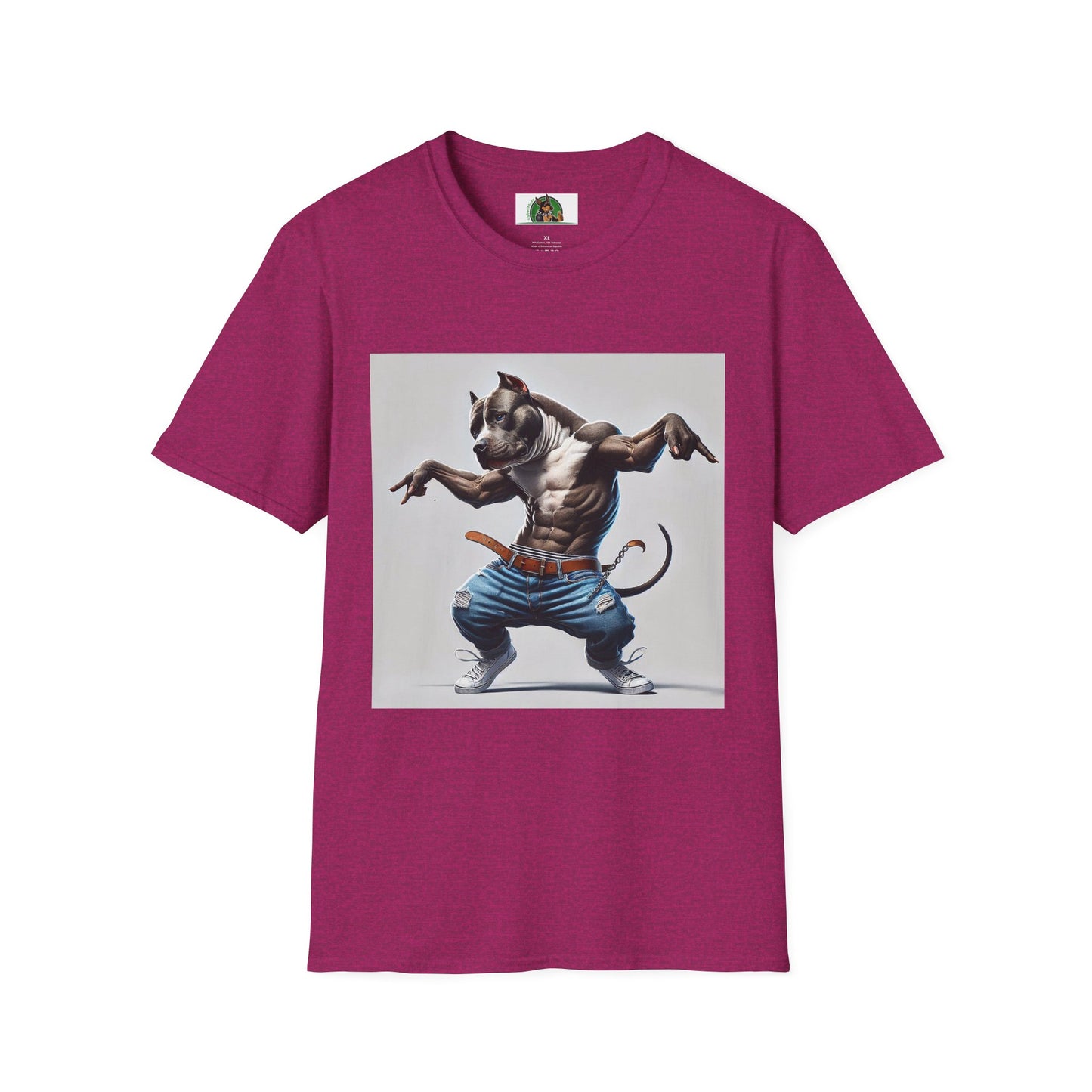 Dancing Pit Bull T-Shirt T-Shirt Printify S Antique Heliconia