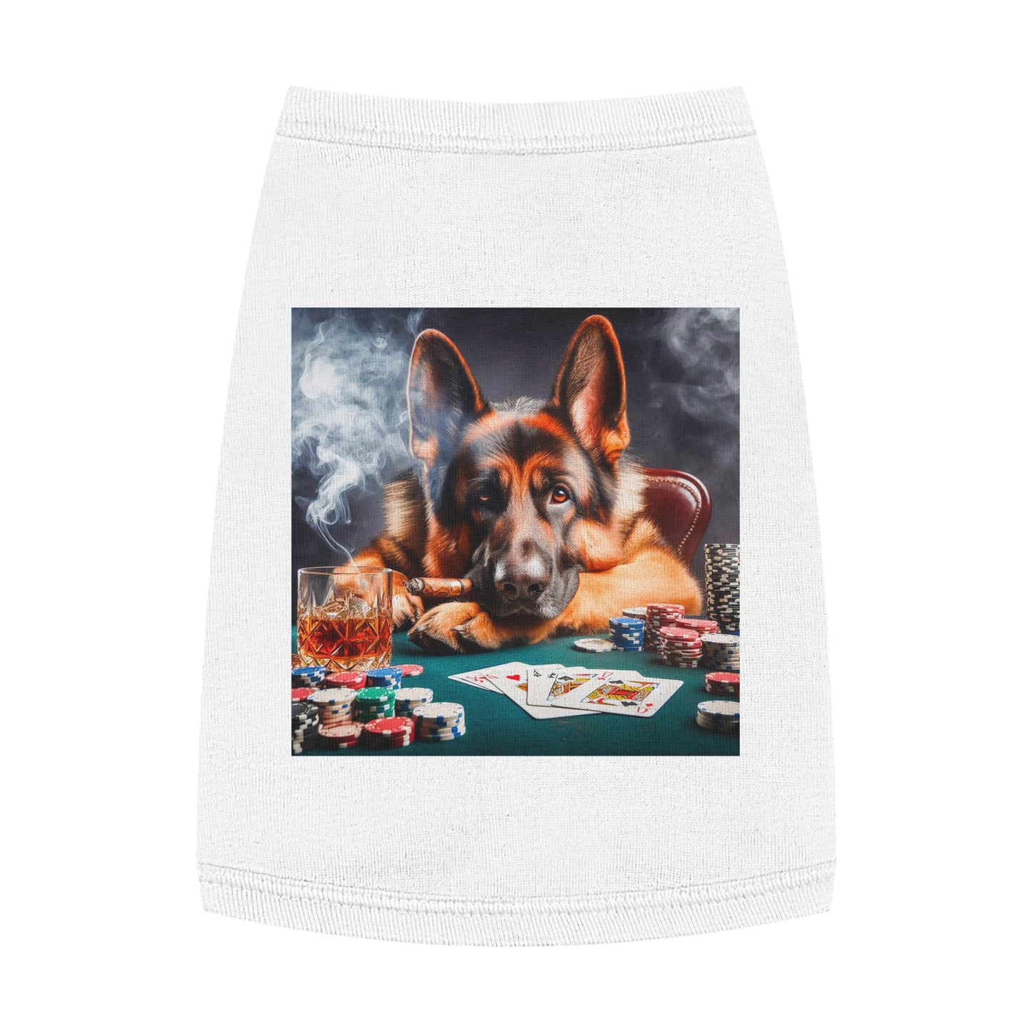 Pet Tank Top German Shepherd Pets Printify M White 