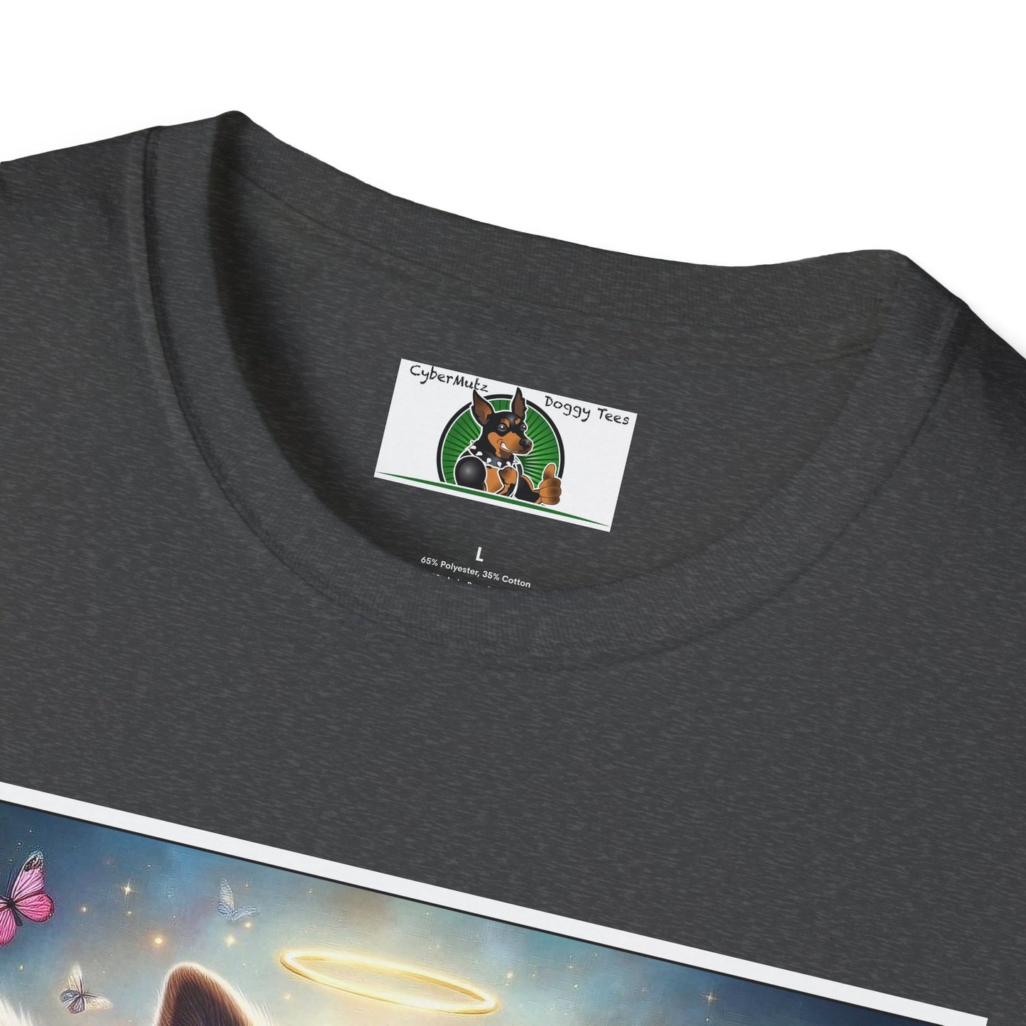 German Shepherd Dog "Rainbow Bridge" Unisex Softstyle T-Shirt T-Shirt Printify