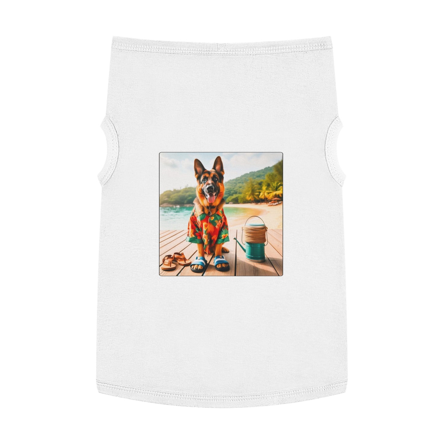 Pet Tank Top German Shepherd Pets Printify XL White 