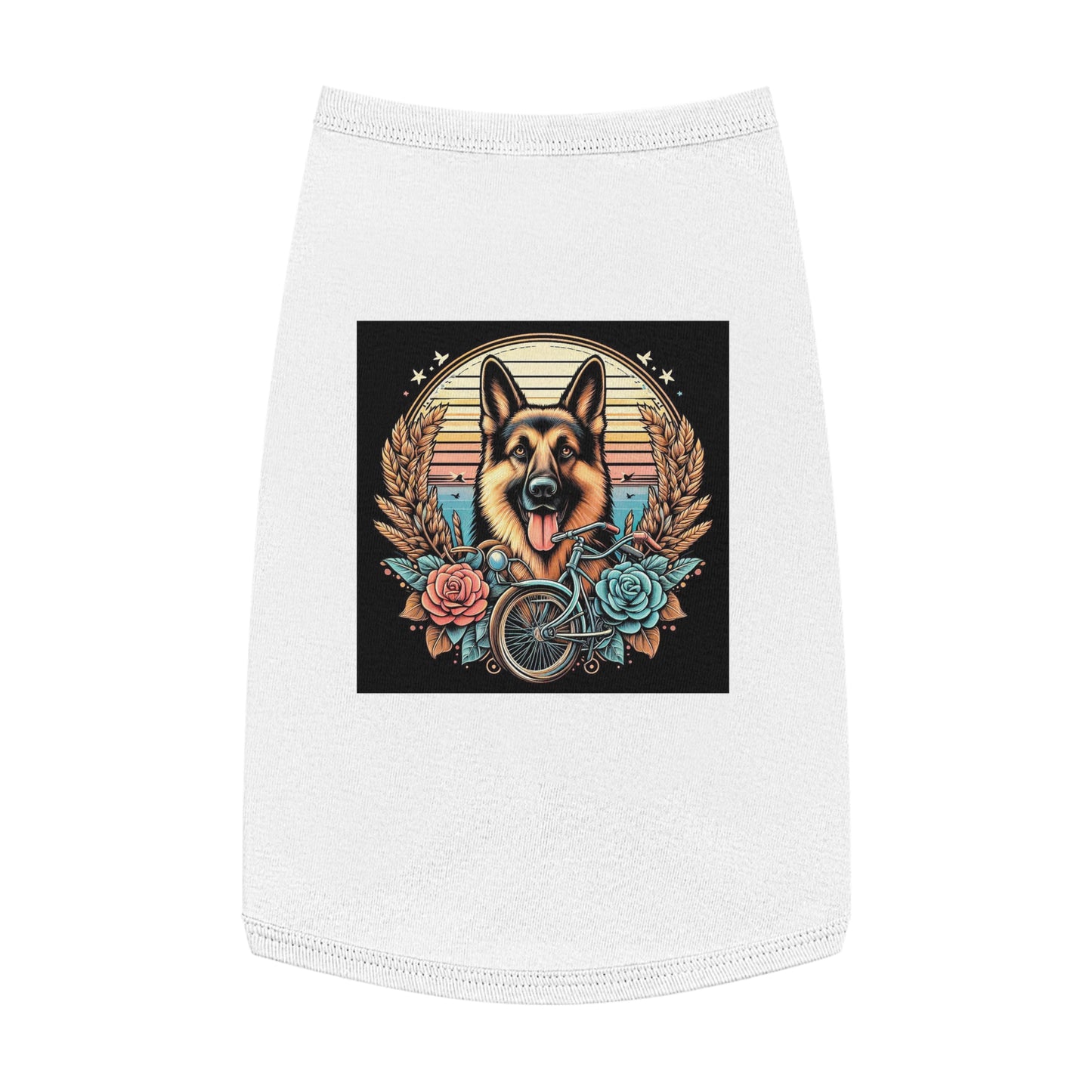 Pet Tank Top German Shepherd Pets Printify L White 