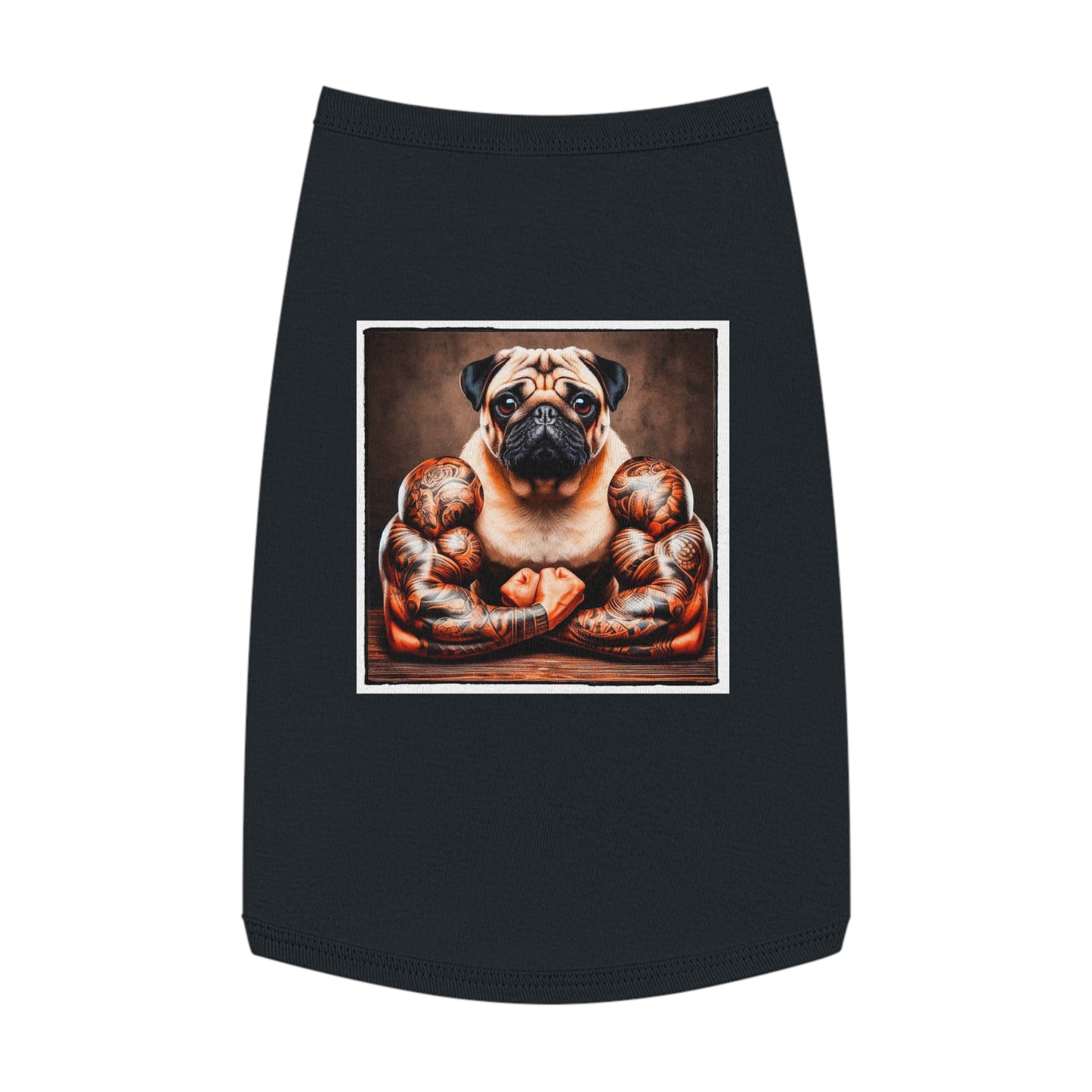 Pet Tank Top Pug Pets Printify L Black 