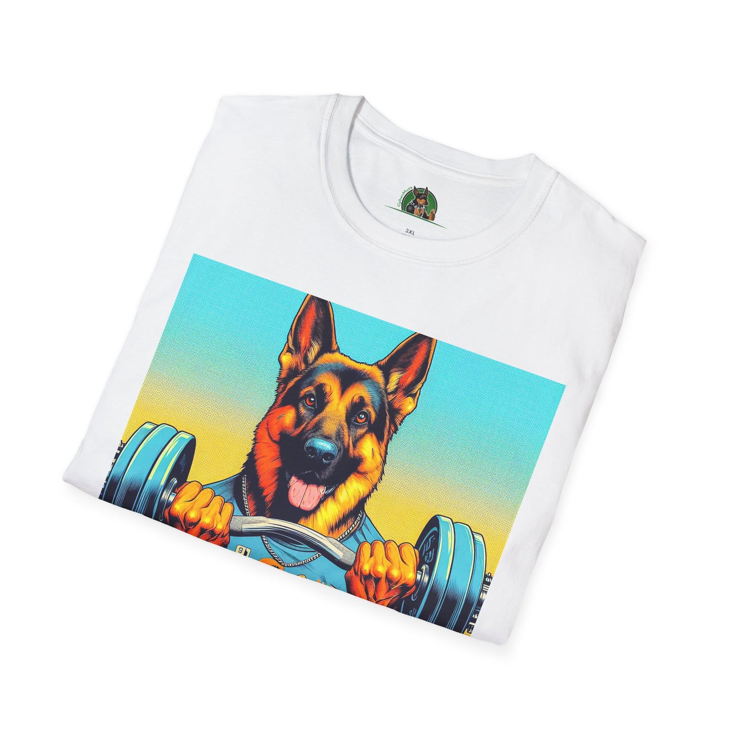 German Shepherd working out T-Shirt Printify