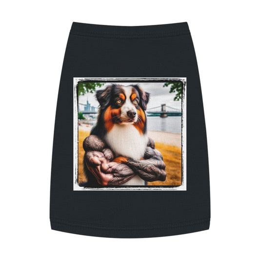 Pet Tank Top Australian Shepherd Pets Printify M Black 