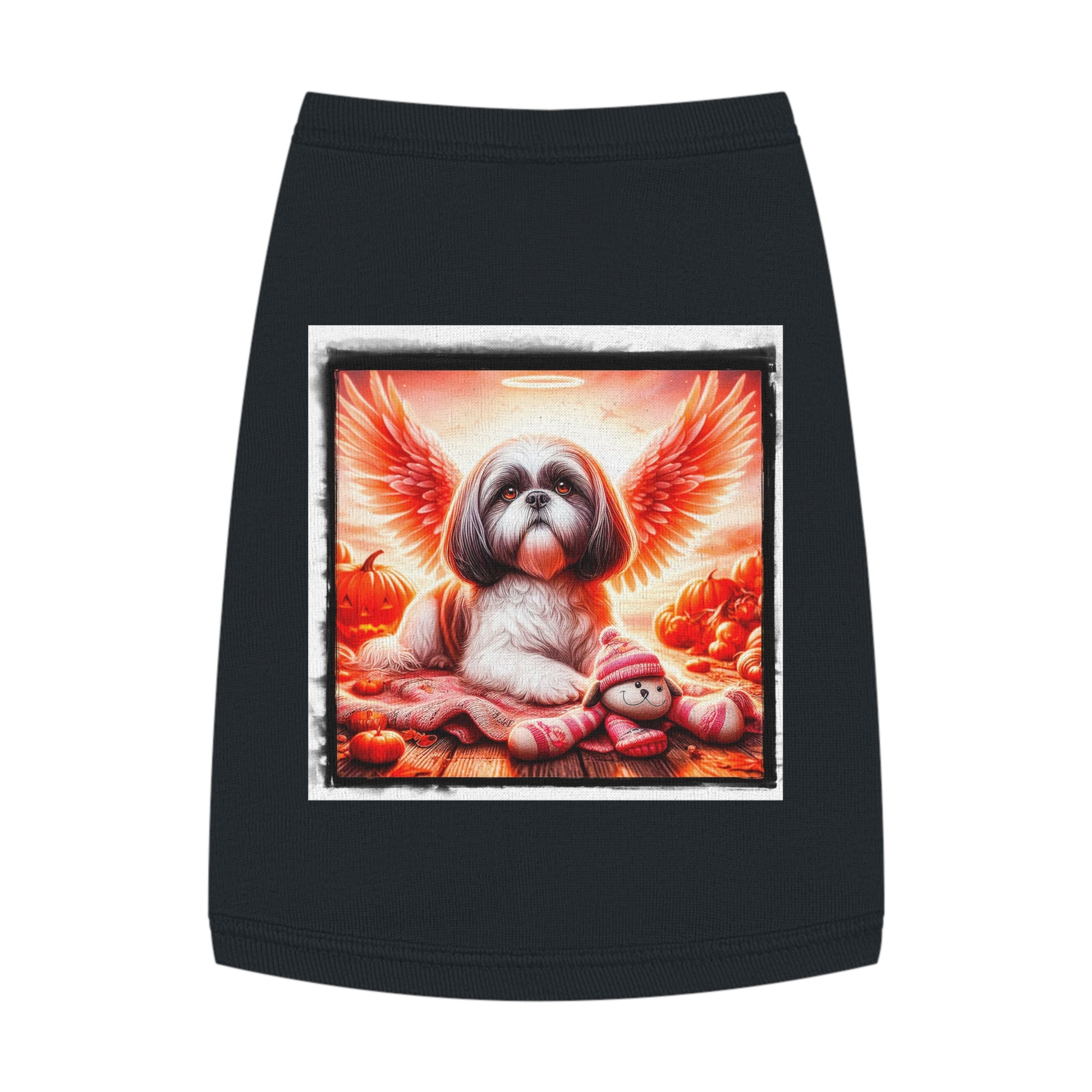 Pet Tank Top Shih Tzu golden Angel Pets Printify M Black