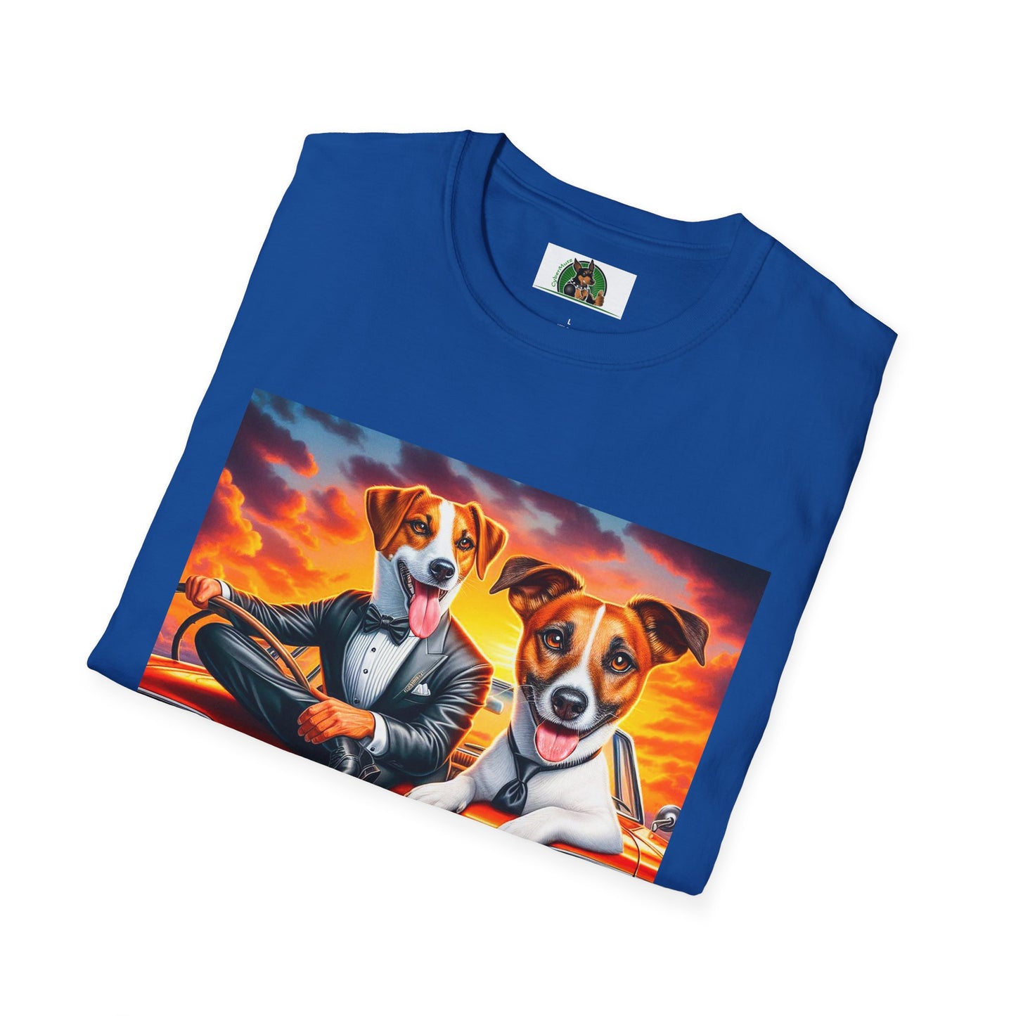 Wacky Jack Russell Cool Driver T-Shirt Printify