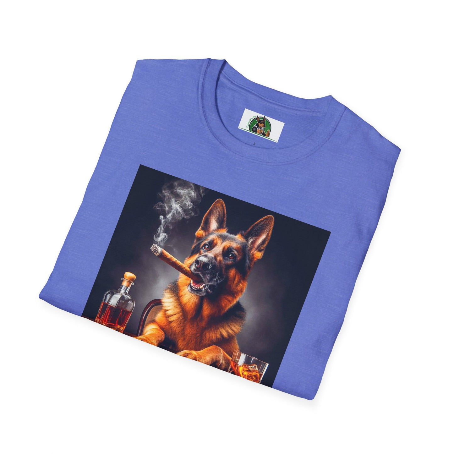 German Shepherd smoking shirt