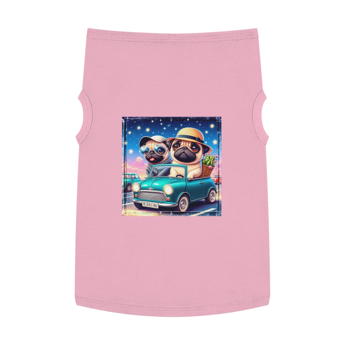 Wacky Pet Tank Top Pug Pets Printify XL Pink 