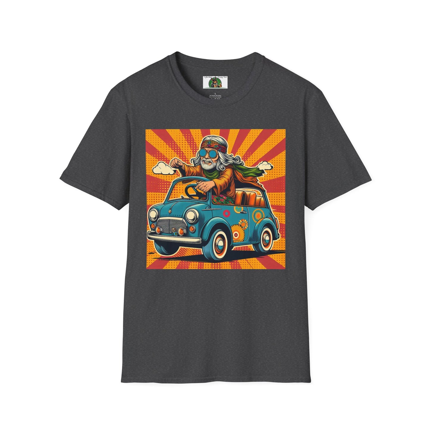 Cool Old Wacky Dude T-Shirt Printify Dark Heather S 