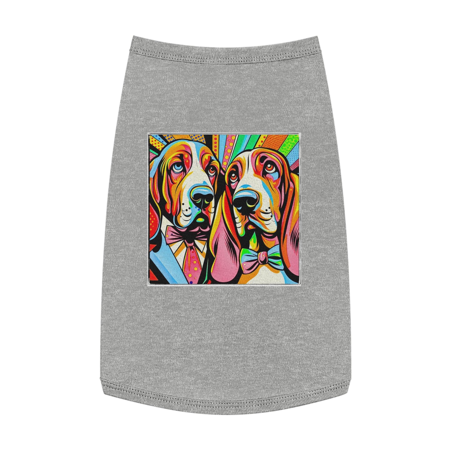 Pet Tank Top Basset Hound Pets Printify L Heather