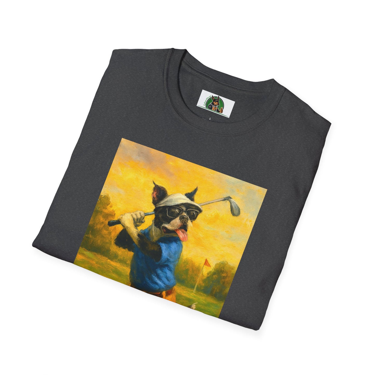Sports Boston Terrier Golf T-Shirt T-Shirt Printify