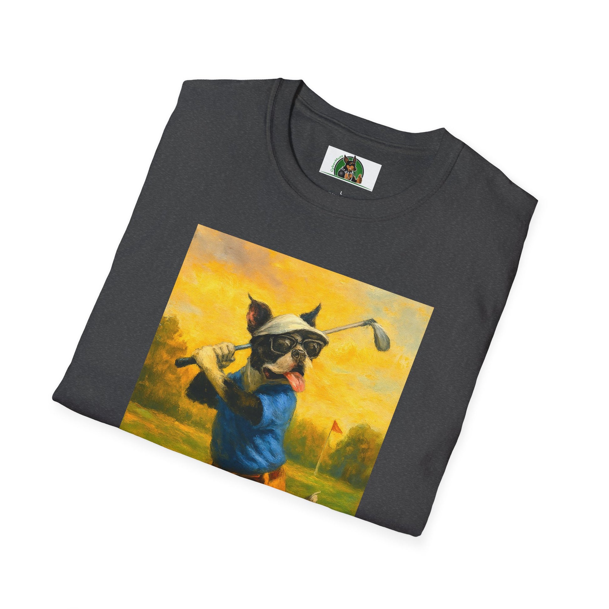 Sports Boston Terrier Golf T-Shirt T-Shirt Printify