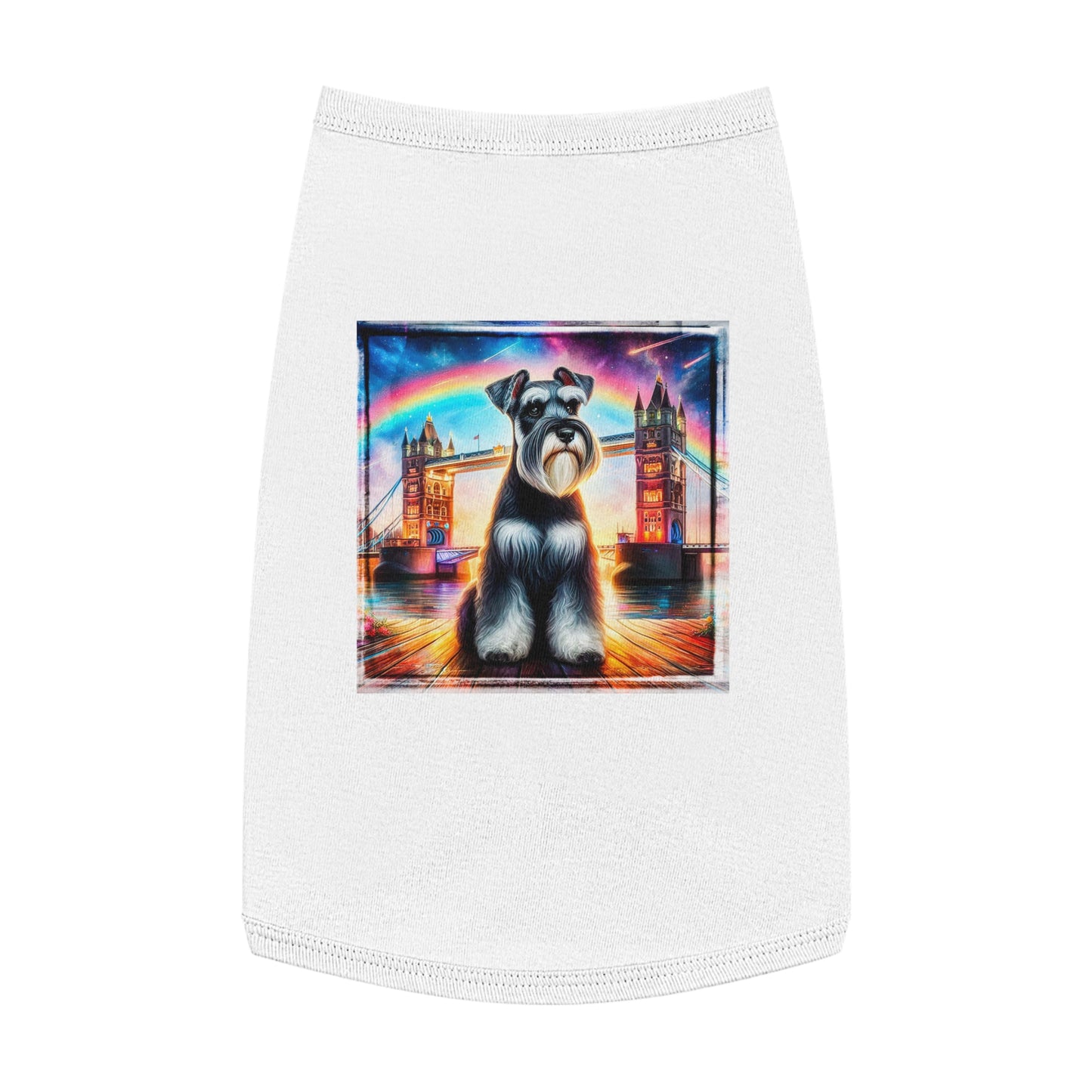 Pet Tank Top Miniature Schnauzer Pets Printify L White 