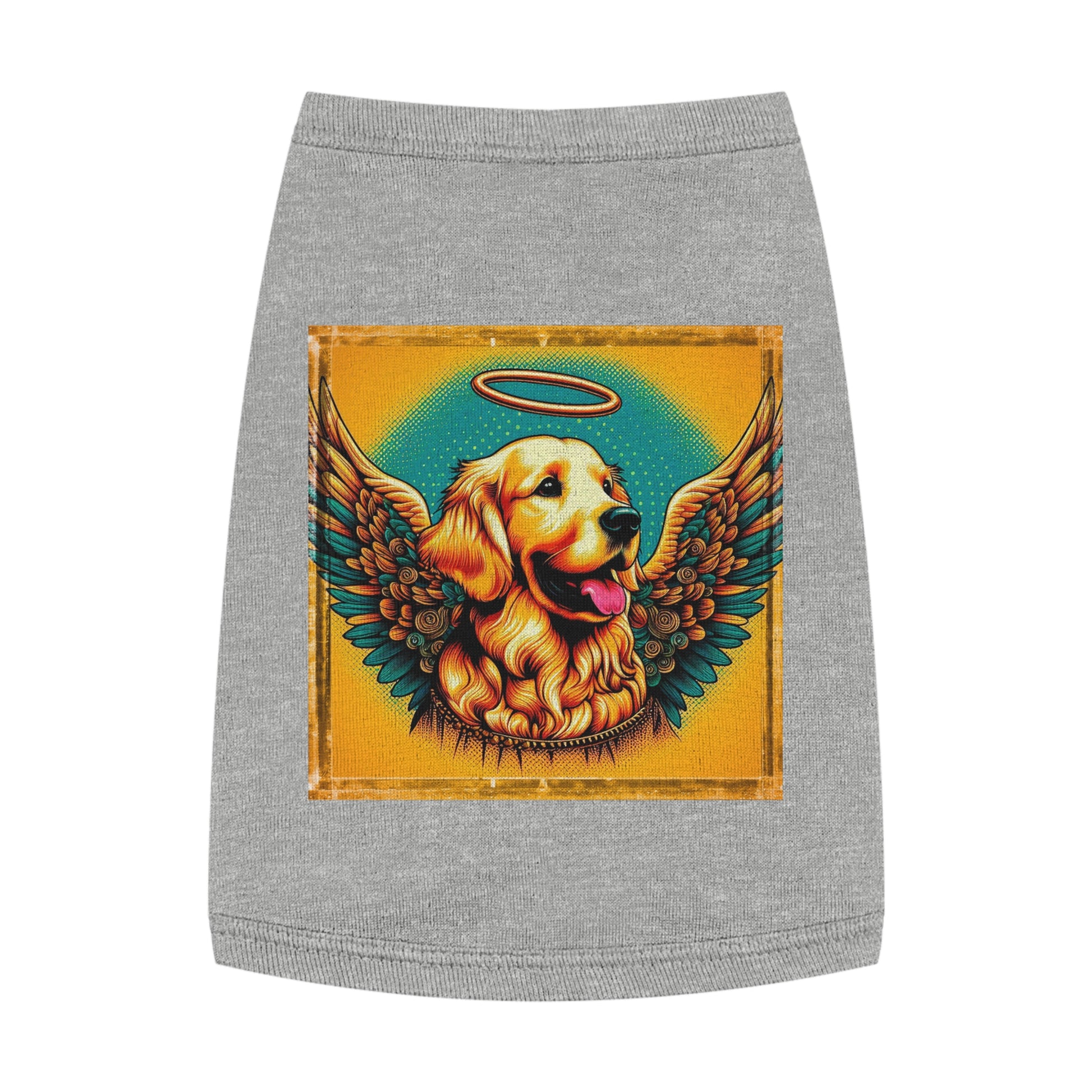 Golden Retriever pet tank top Pets Printify M Heather 