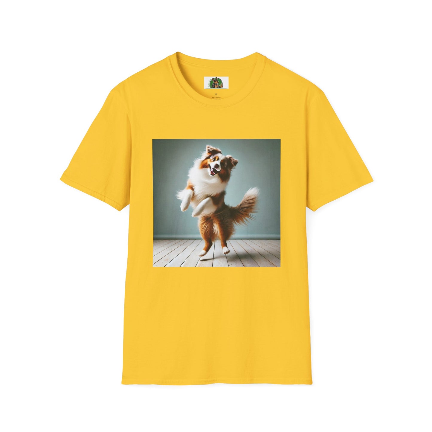 Dog Lover T-Shirt - Dancing Dog Australian Shepherd T-Shirt Printify S Daisy