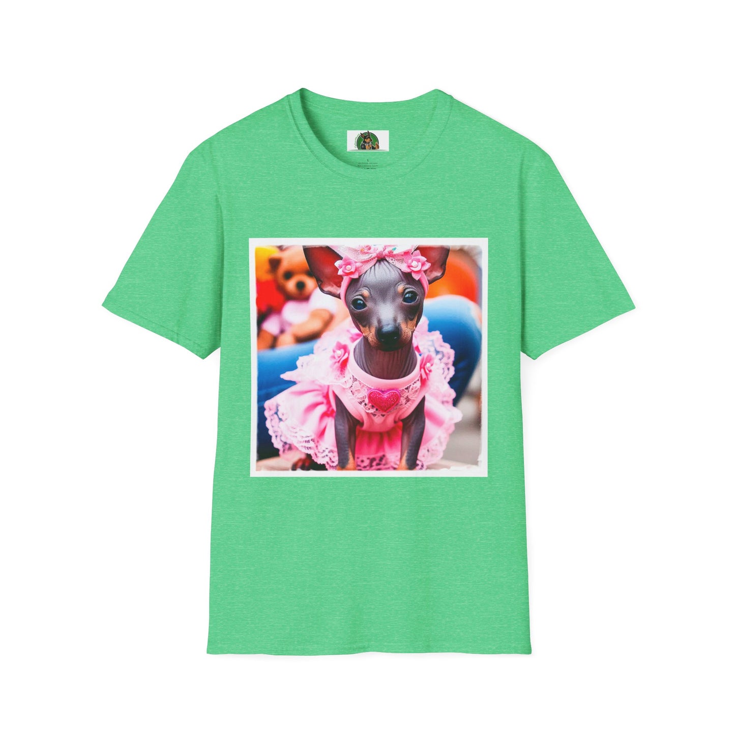 Mexican Hairless Dog T-Shirt Printify S Heather Irish Green 