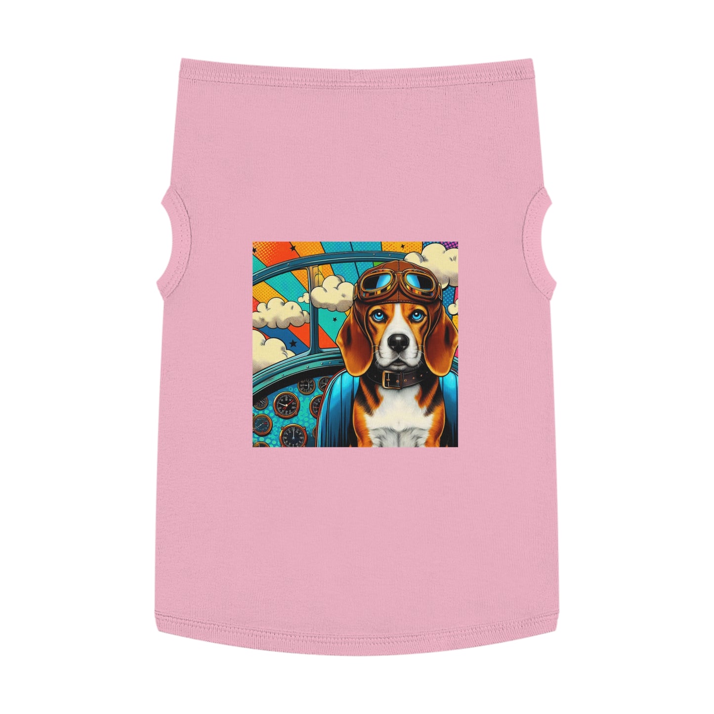 Pet Tank Top Beagle Pilot Dog Pets Printify XL Pink 