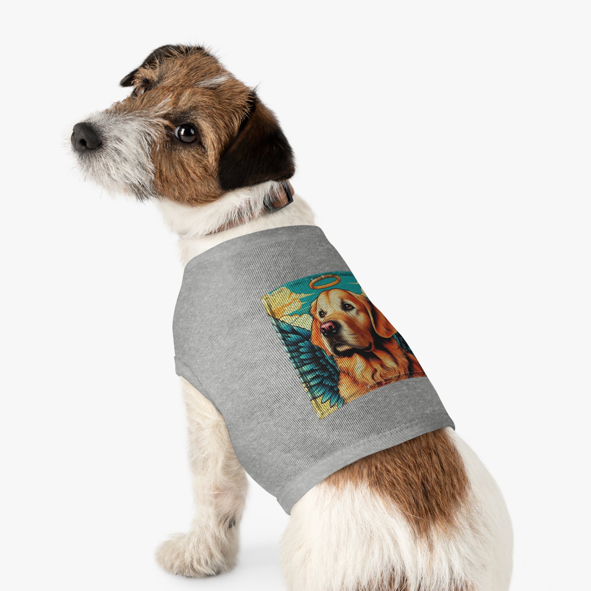 Golden Retriever heavenly angel tank top Pets Printify