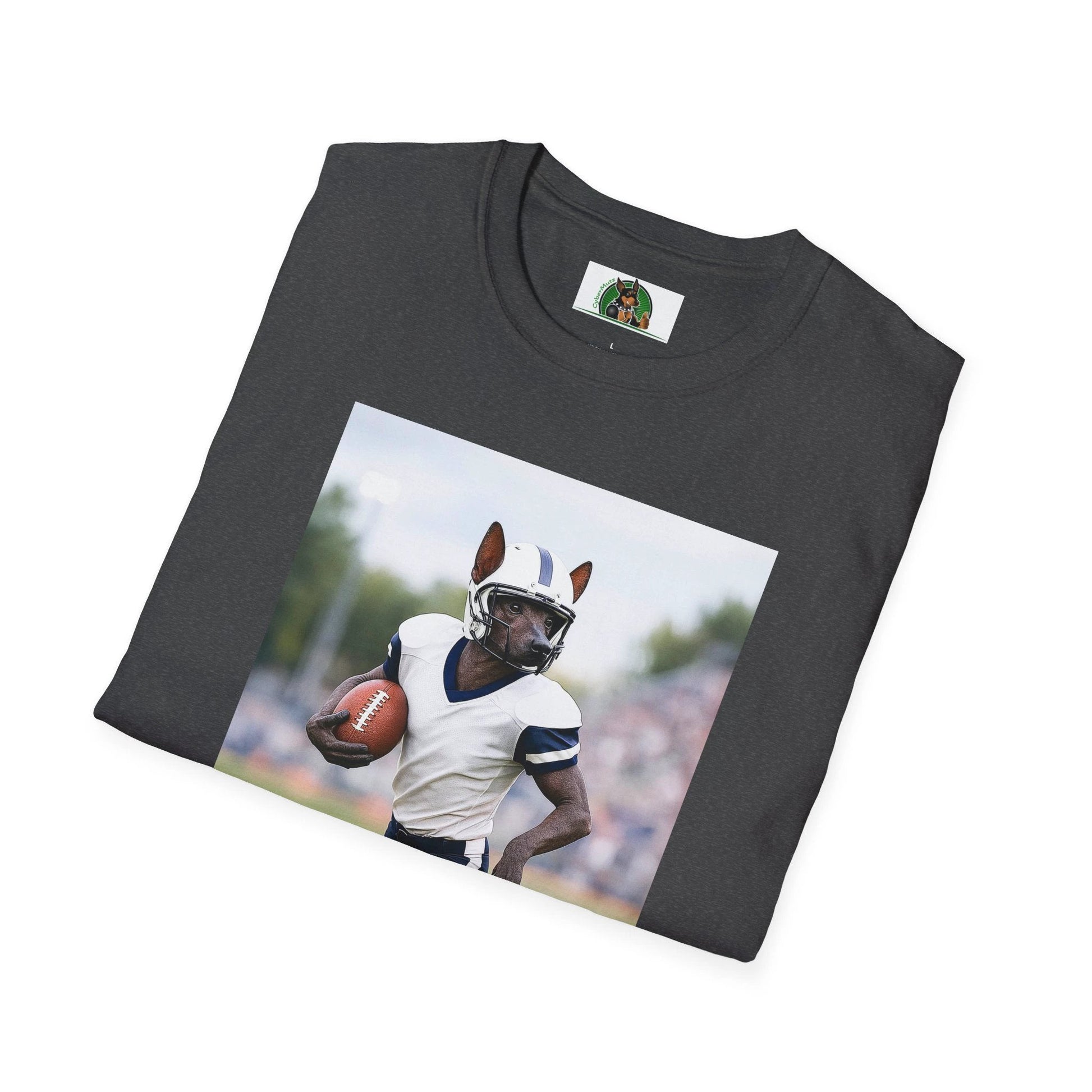 Mexican Hairless Dog Football T-Shirt — Dog Lover Sports Tee T-Shirt Printify