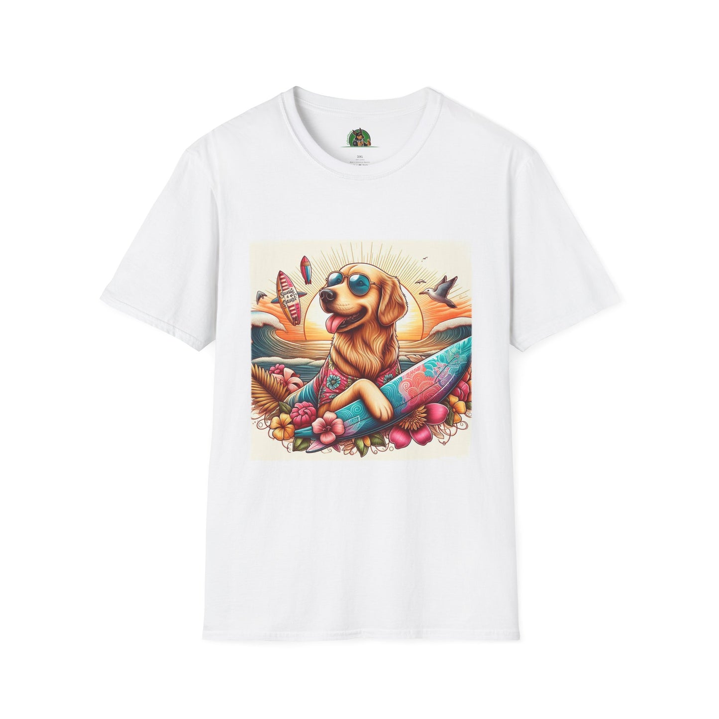 Golden Retriever T-Shirt Printify XS White