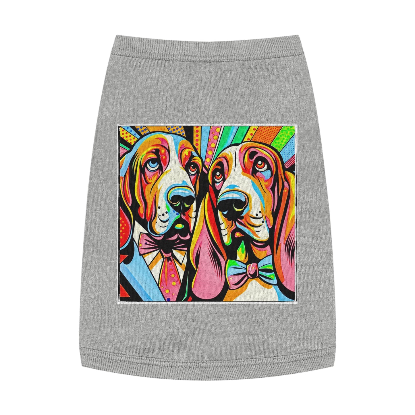 Pet Tank Top Basset Hound Pets Printify M Heather