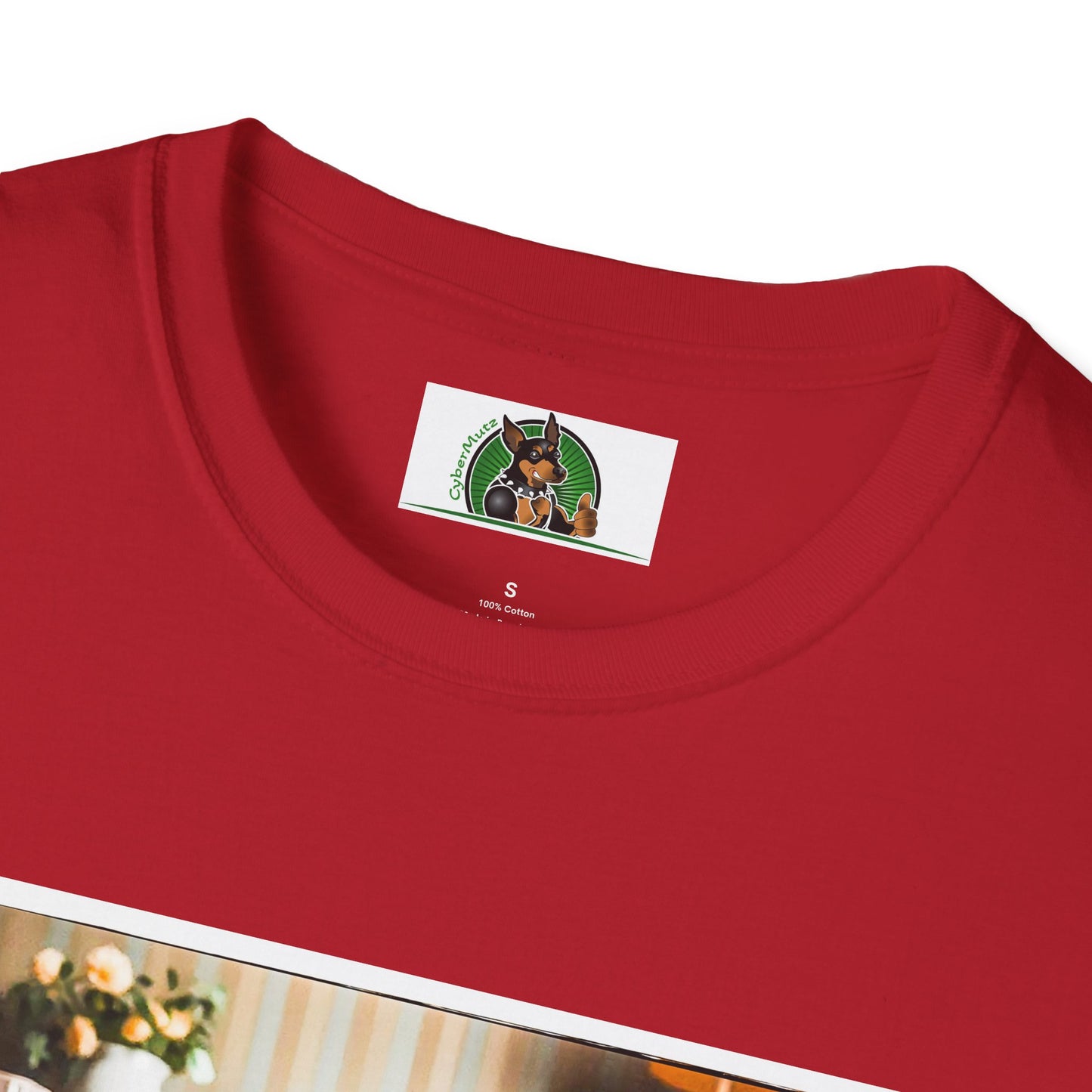 Basset Hound In Bath Robe Sitting On Couch