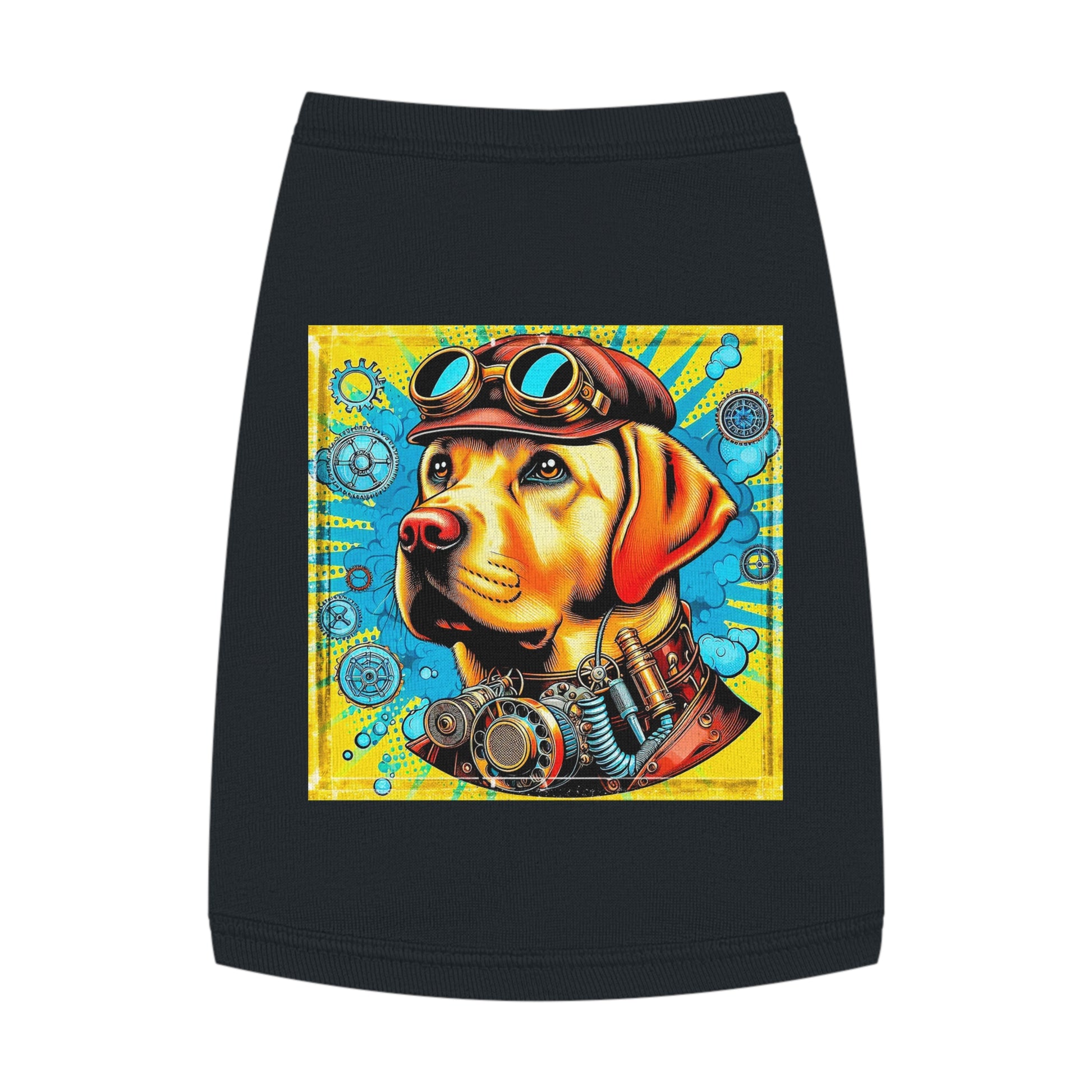 Labrador Retriever colorful steam punk Pets Printify M Black