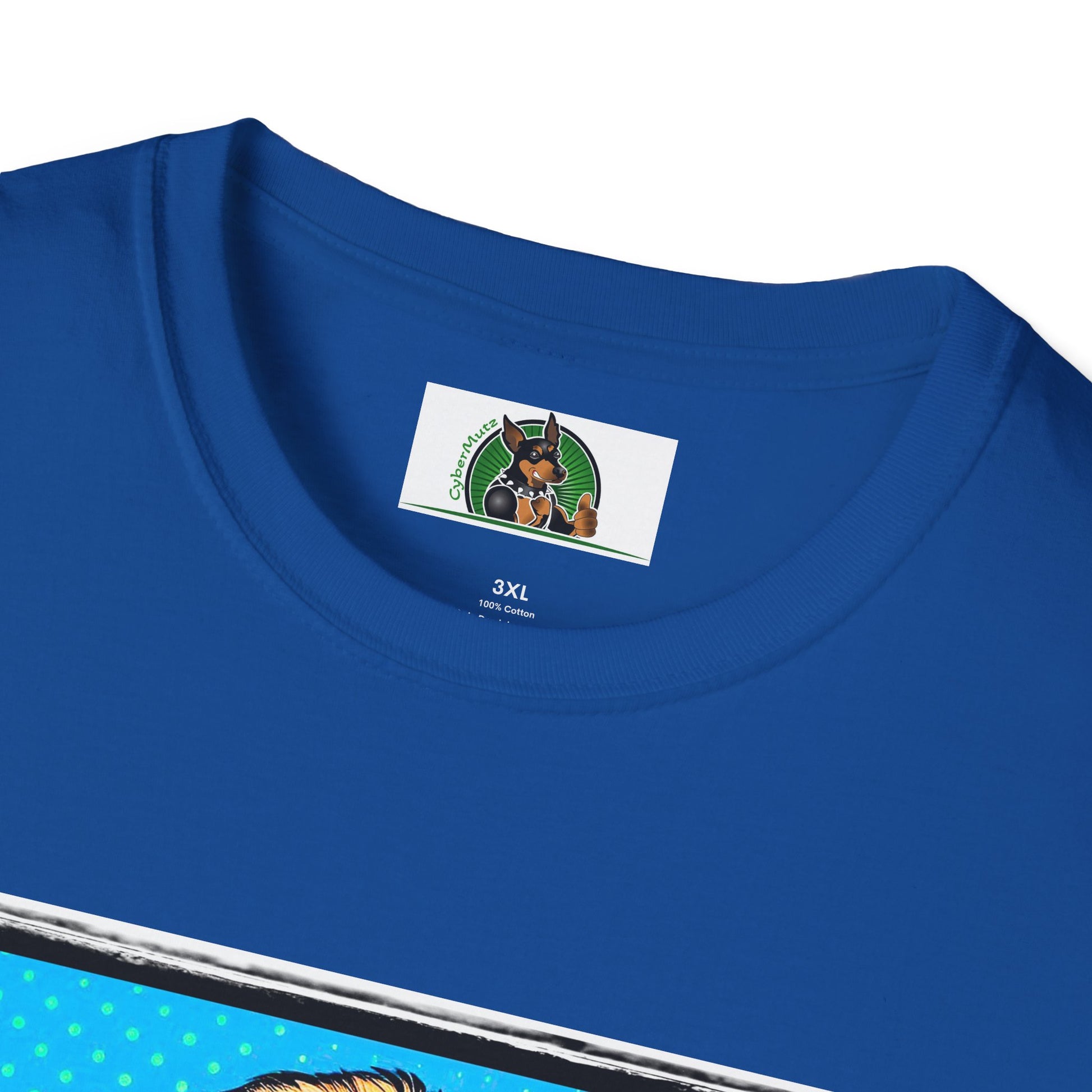 Golden Doodle blue suit t shirt T-Shirt Printify