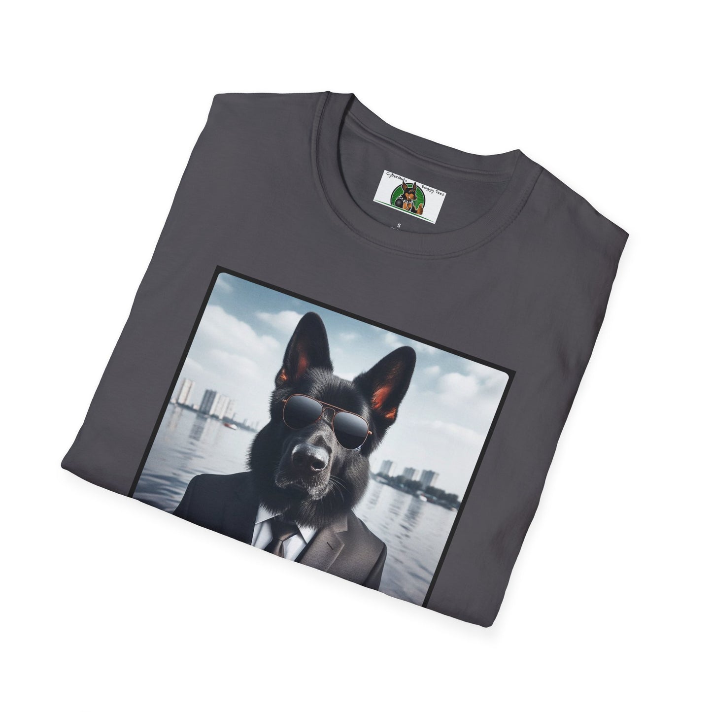 German Shepherd Agent Dog Single Image of Dog Unisex Softstyle T-Shirt T-Shirt Printify