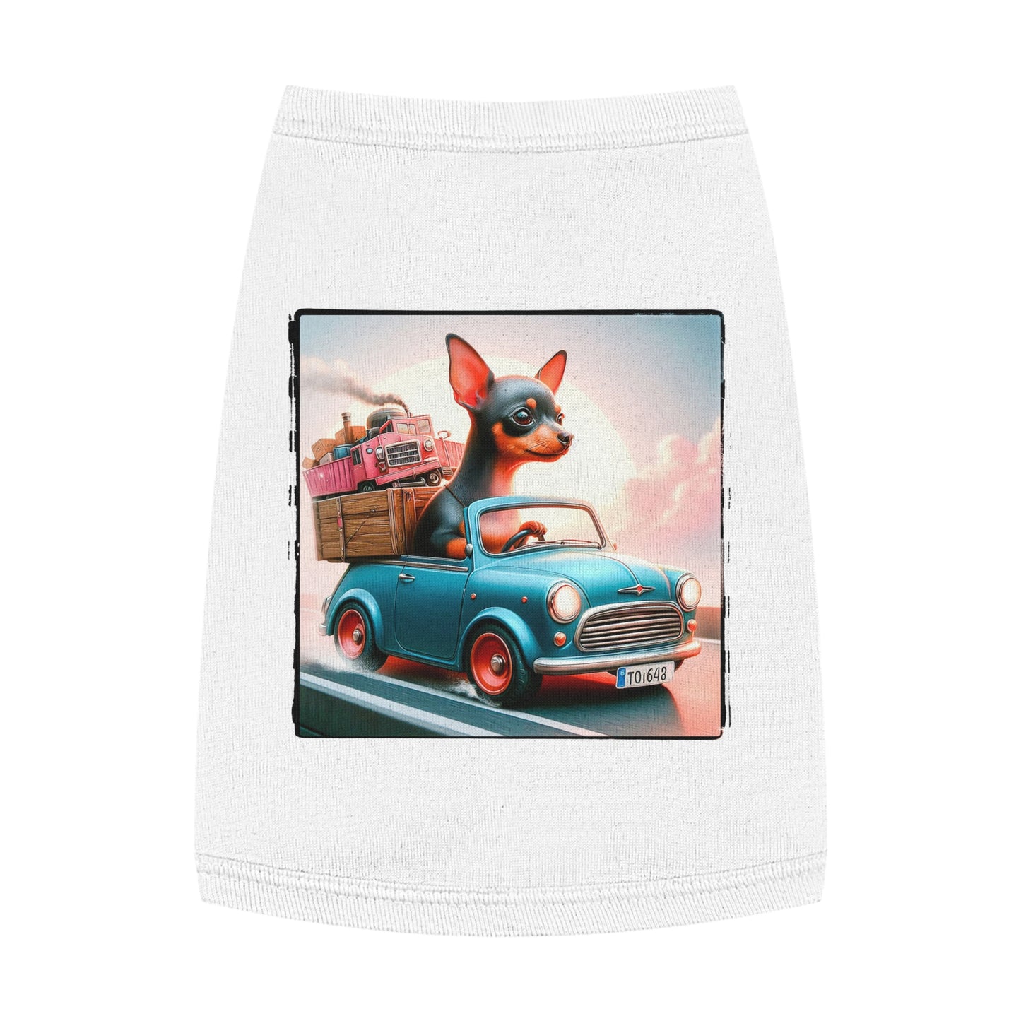 Wacky Dog Tank Top - Min Pin Tank Tops Pets Printify   