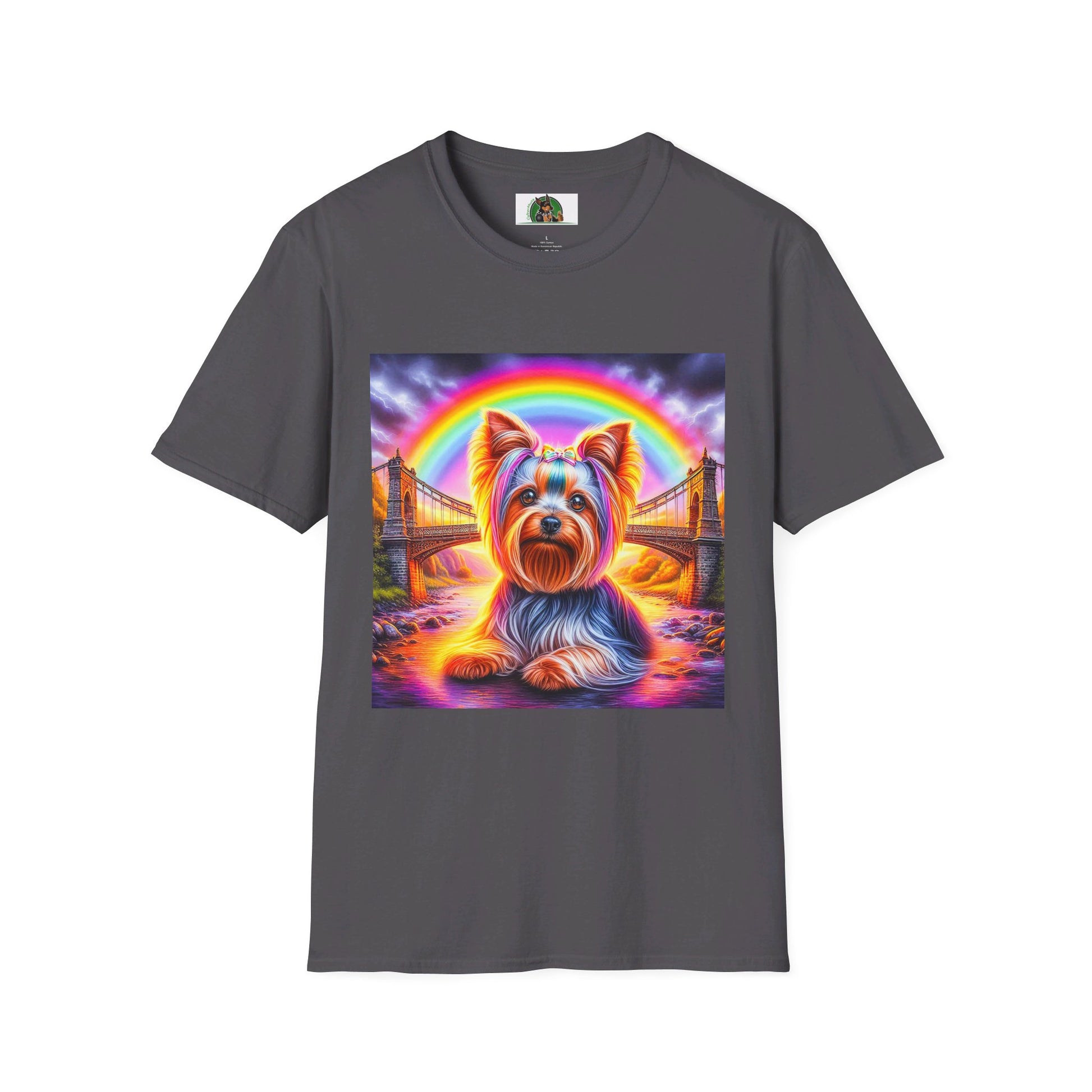 Yorkie T-Shirt Printify S Charcoal 