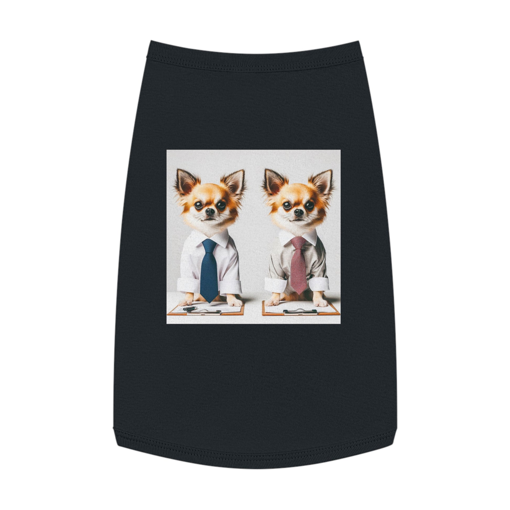 Pet Tank Top Chihuahua interviewing t shirt Pets Printify