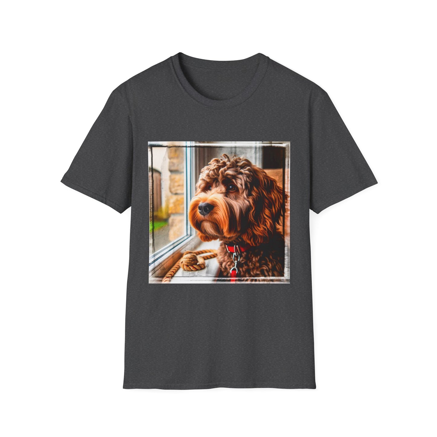 CockerPoo people watching t shirt T-Shirt Printify XS Dark Heather